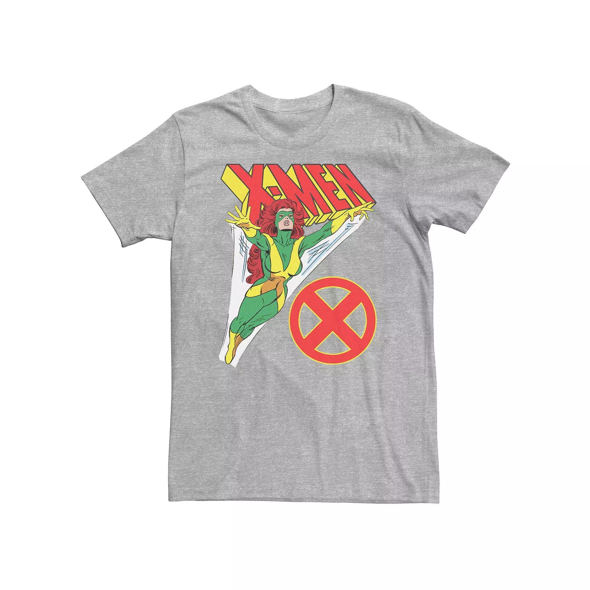 Big & Tall Marvel X-Men Jean Grey Vintage Classic Retro Tee, Men's, Size: 4XLT, Athletic Grey Product Image