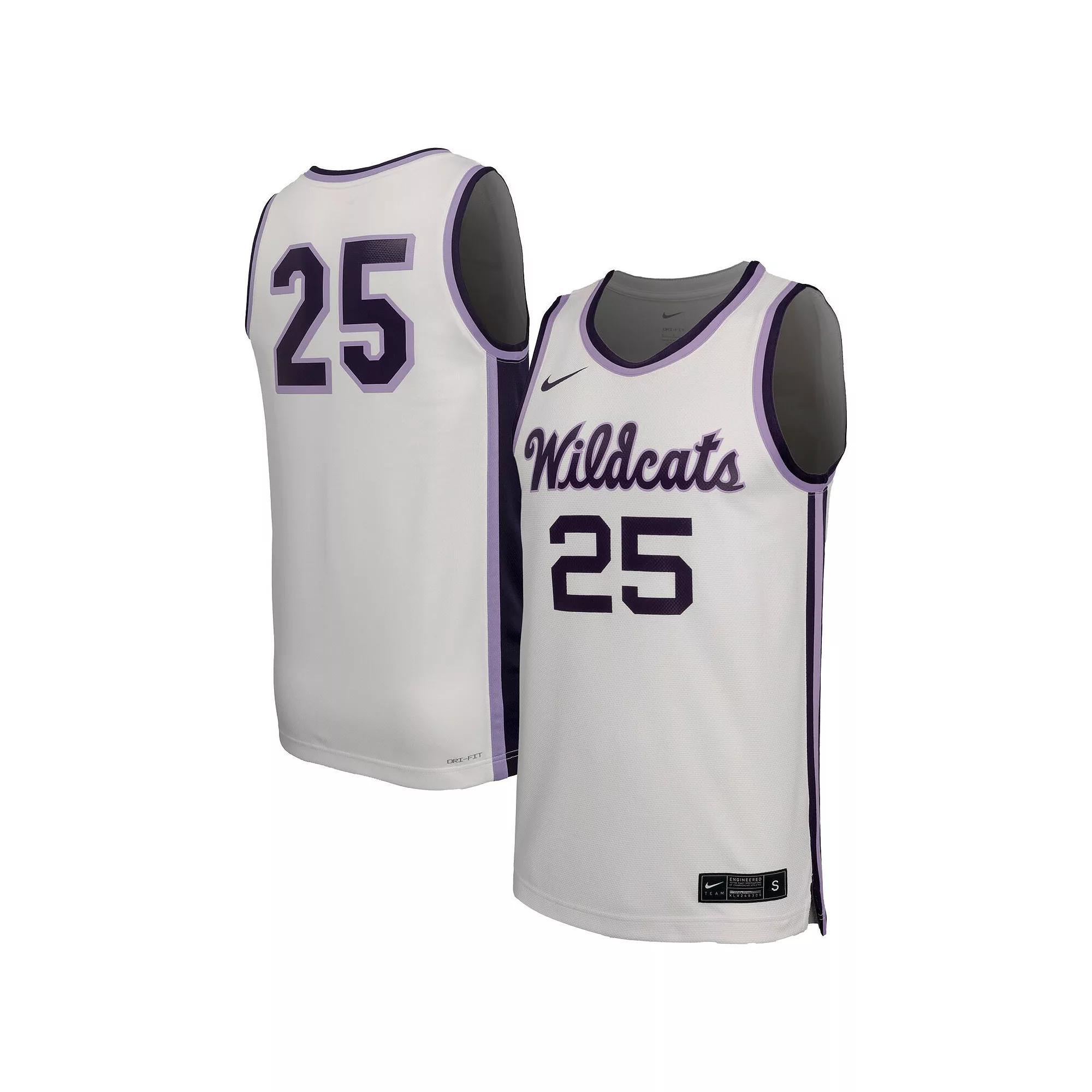Men's Nike  White Kansas State Wildcats #25 Retro Replica Basketball Jersey, Size: Small Product Image