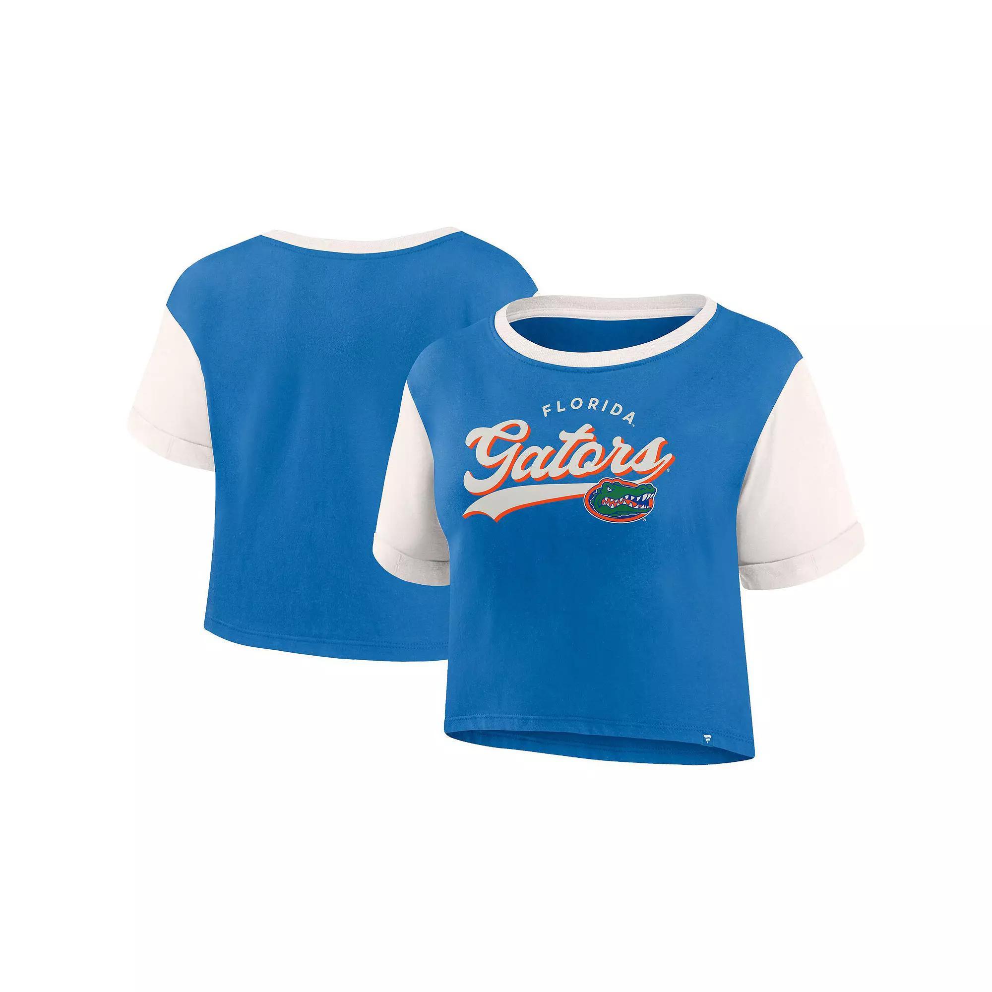 Women's Fanatics Royal Florida Gators Color-Block Script Tail T-Shirt, Size: Large, Blue Product Image