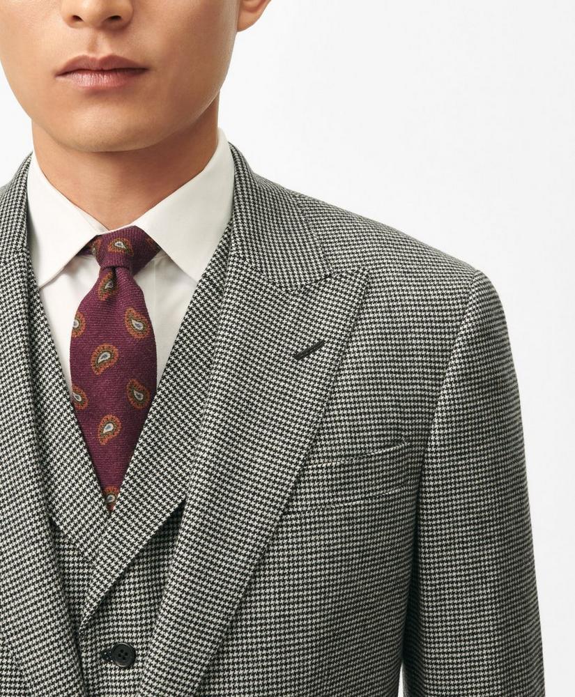 Slim Fit Houndstooth Wool-Cashmere Vest Product Image