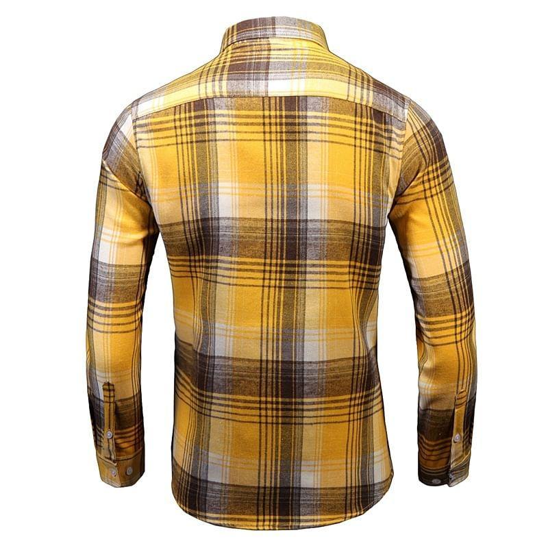 Long-Sleeve Plaid Shirt Product Image