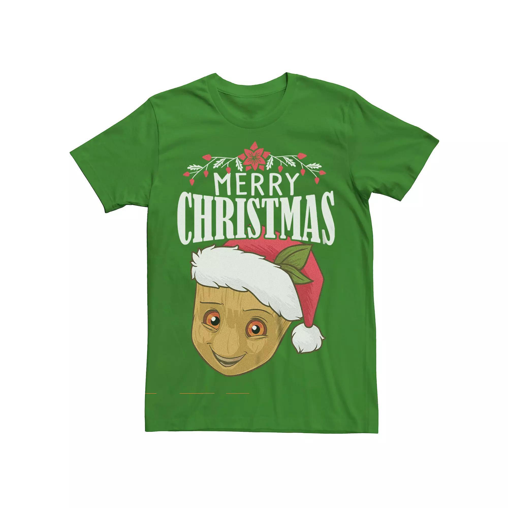 Men's Guardians Of The Galaxy Groot Merry Christmas Graphic Tee, Size: XL, Kelly Product Image