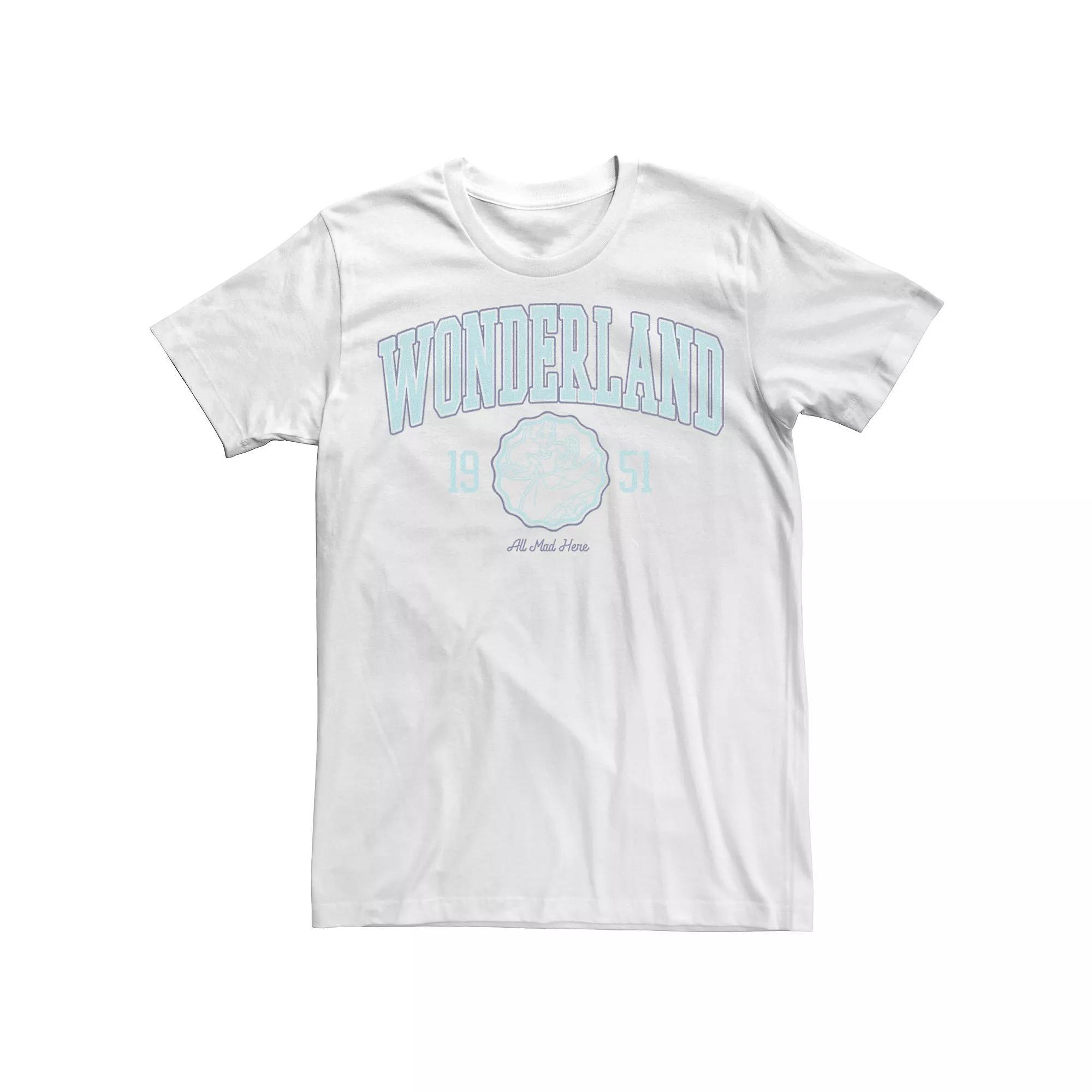 Disney's Alice In Wonderland Men's Blue Collegiate 1951 Tee, Size: Large, White Product Image