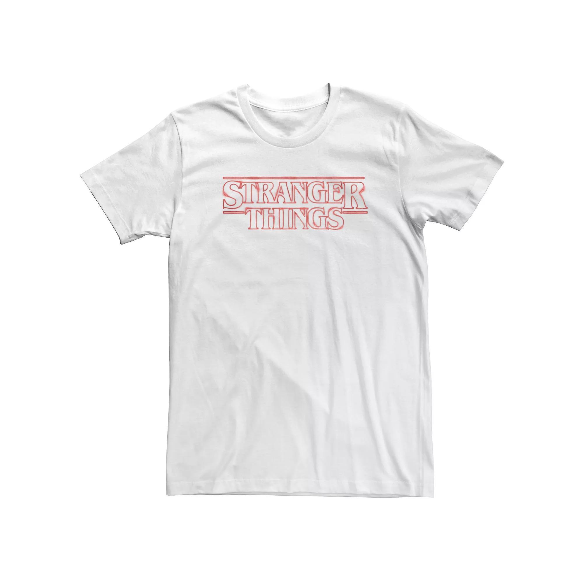 Big & Tall Netflix Stranger Things Neon Logo Tee, Men's, Size: XL Tall, White Product Image