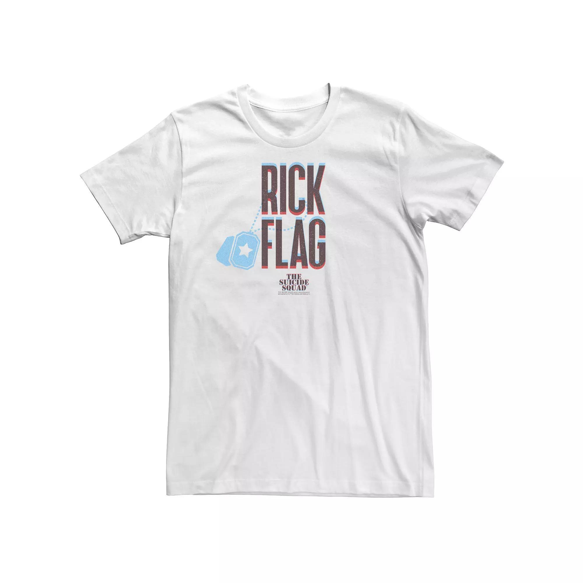Big & Tall DC Comics The Suicide Squad Rick Flag Red And Blue Tee, Men's, Size: 4XL, White Product Image