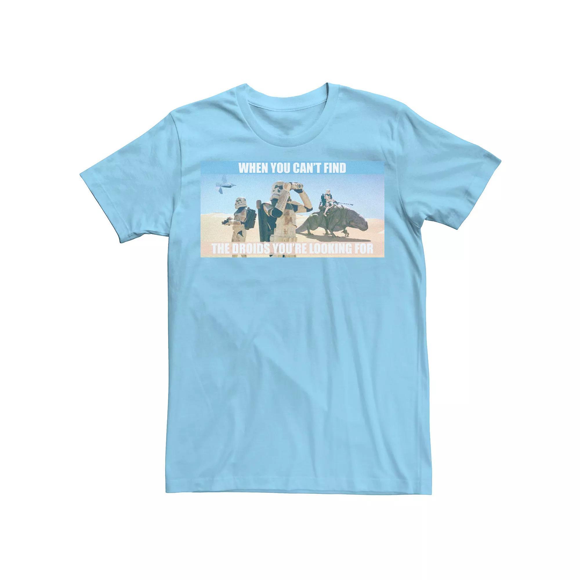 Men's Star Wars When You Can't Find The Droids You're Looking For Tee, Size: Large, Light Blue Product Image