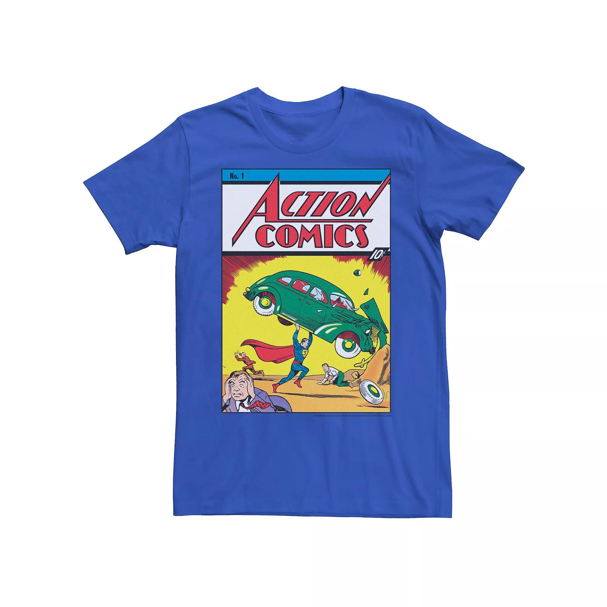 Men's DC Comics Superman No.1 Comic Cover Graphic Tee, Size: Small, Royal Product Image