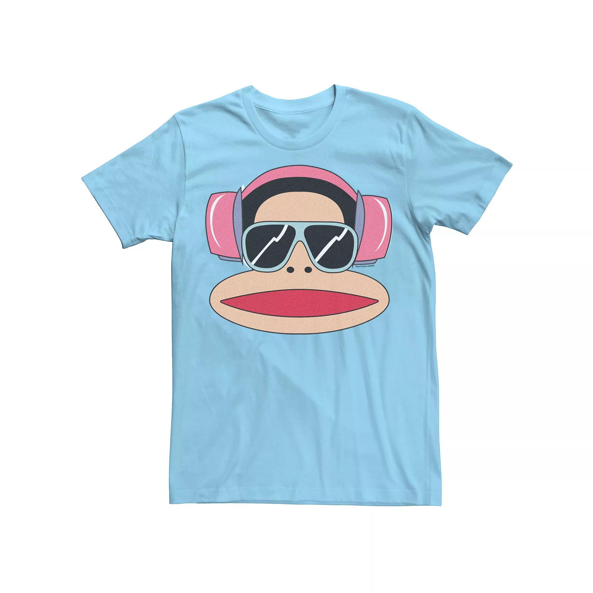 Men's Paul Frank Headphone Sunglasses Julius Logo Tee, Size: XXL, Light Blue Product Image