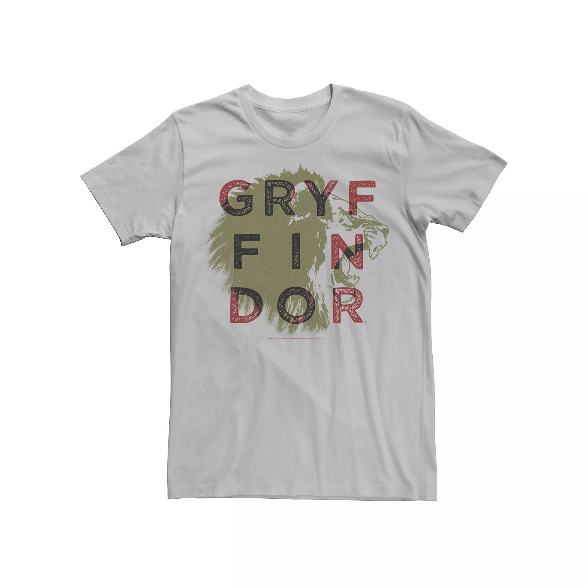 Men's Harry Potter Gryffindor Lion Graphic Tee, Size: Medium, Silver Product Image