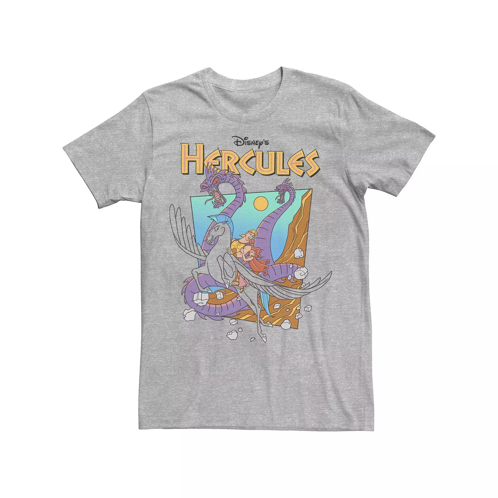 Disney's Hercules Hydra Classic Movie Poster Men's Tee, Size: XXL, Athletic Grey Product Image