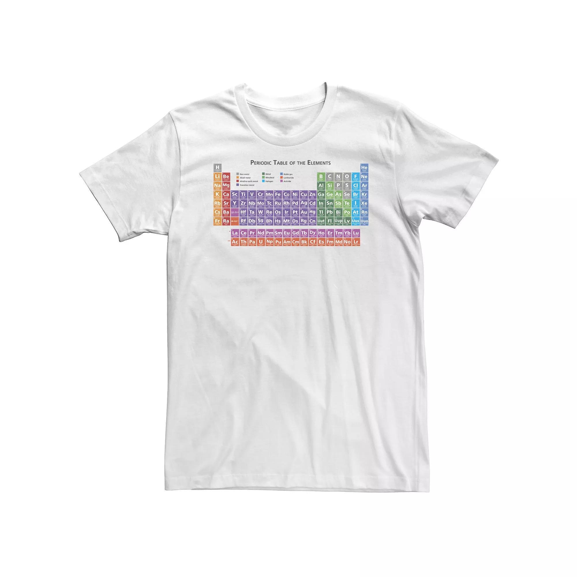 Big & Tall Fifth Sun Periodic Table Of Elements Chemistry Tee, Men's, Size: 3XL, White Product Image