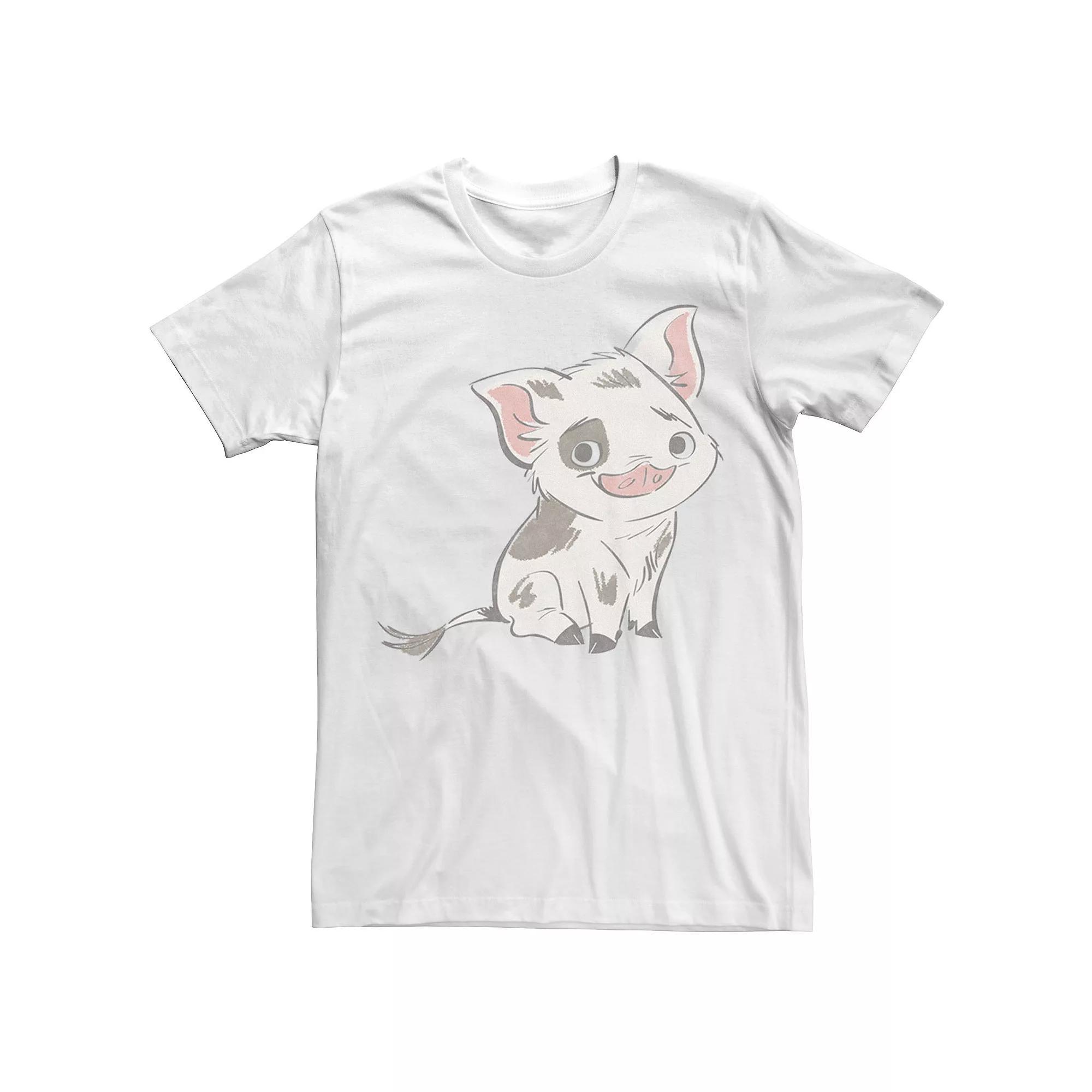 Disney's Moana Pua Drawn Smile Men's Tee, Size: Small, White Product Image