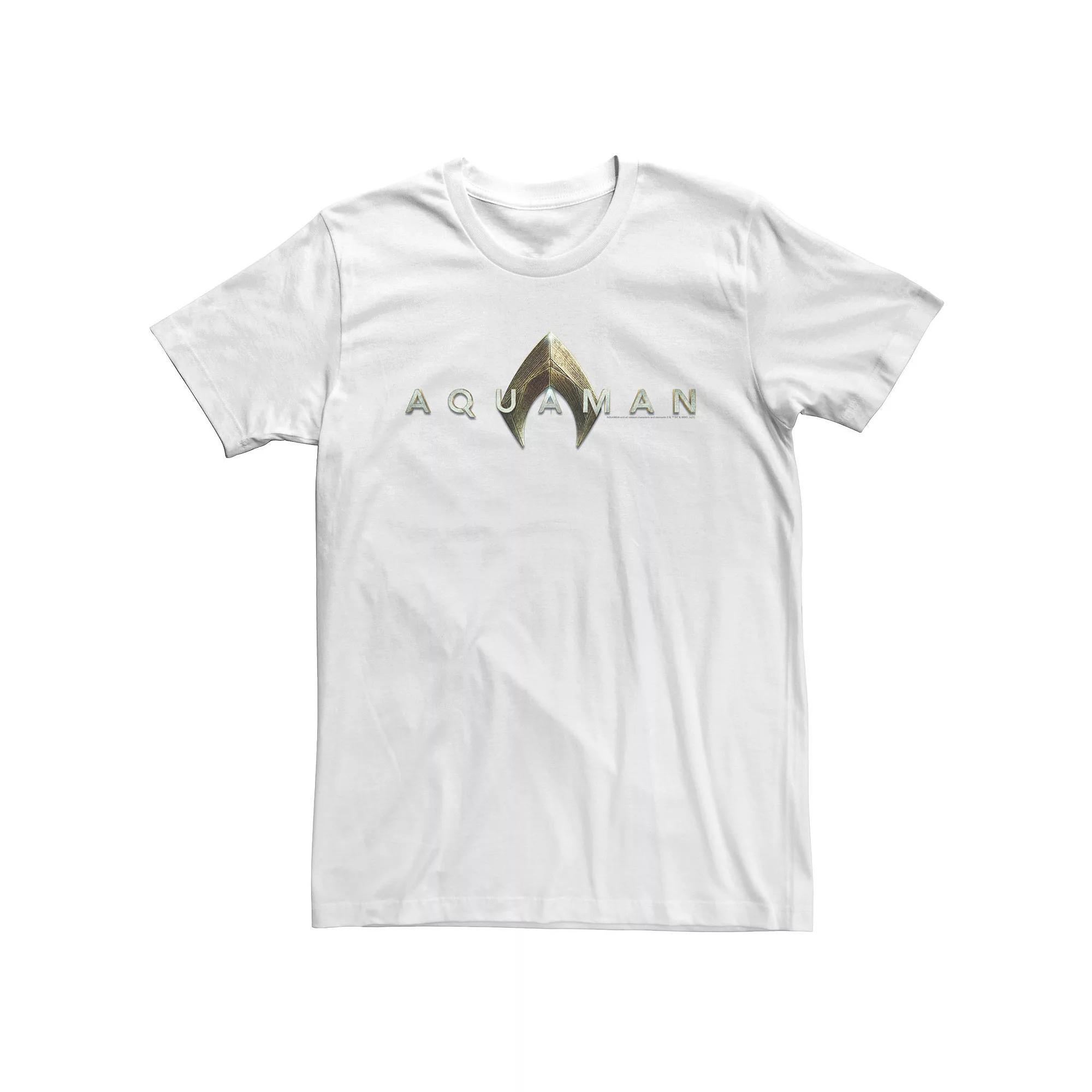 Big & Tall DC Comics Aquaman Movie Logo Tee, Men's, Size: 3XL Tall, White Product Image