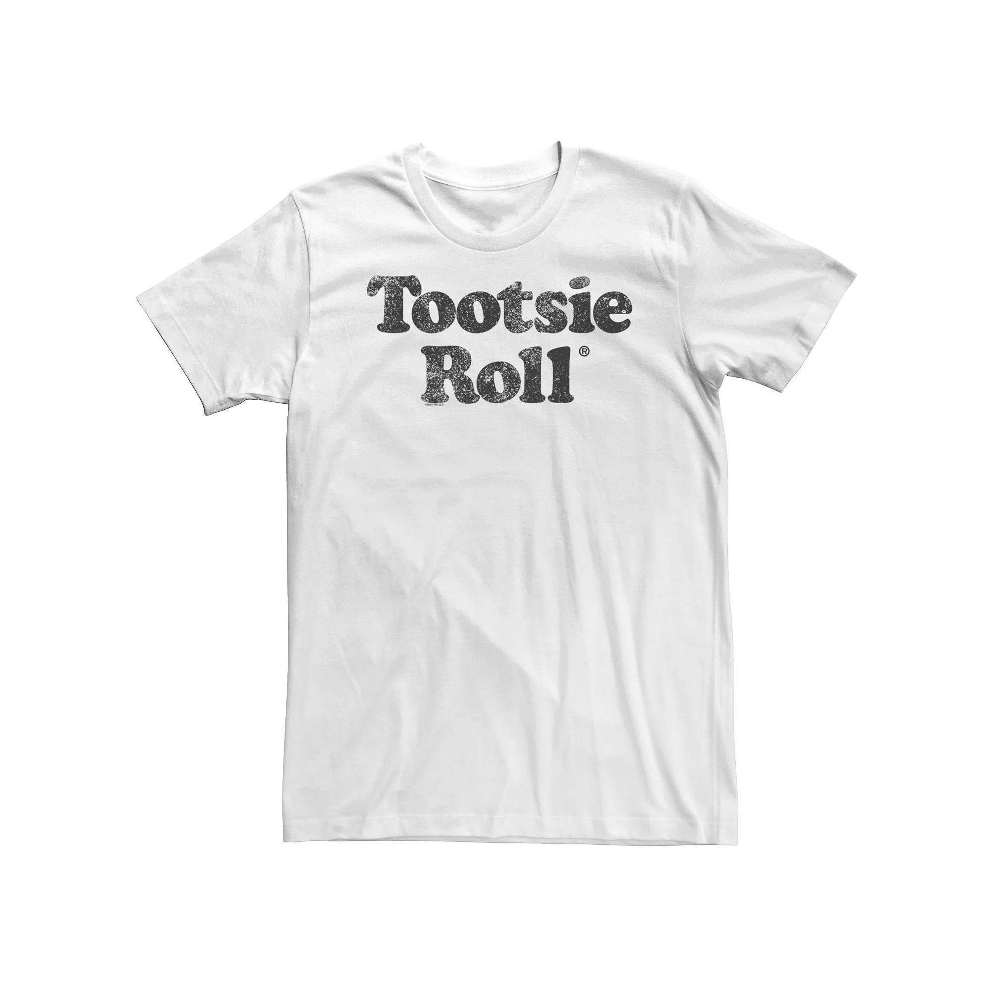 Big & Tall Tootsie Roll Distressed Logo Tee, Men's, Size: 4XL, White Product Image