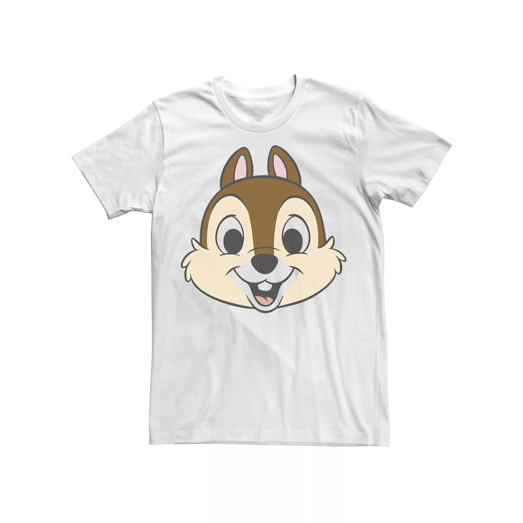 Disney's Chip And Dale Chip Men's With Transparent Cheeks Tee, Size: Small, White Product Image