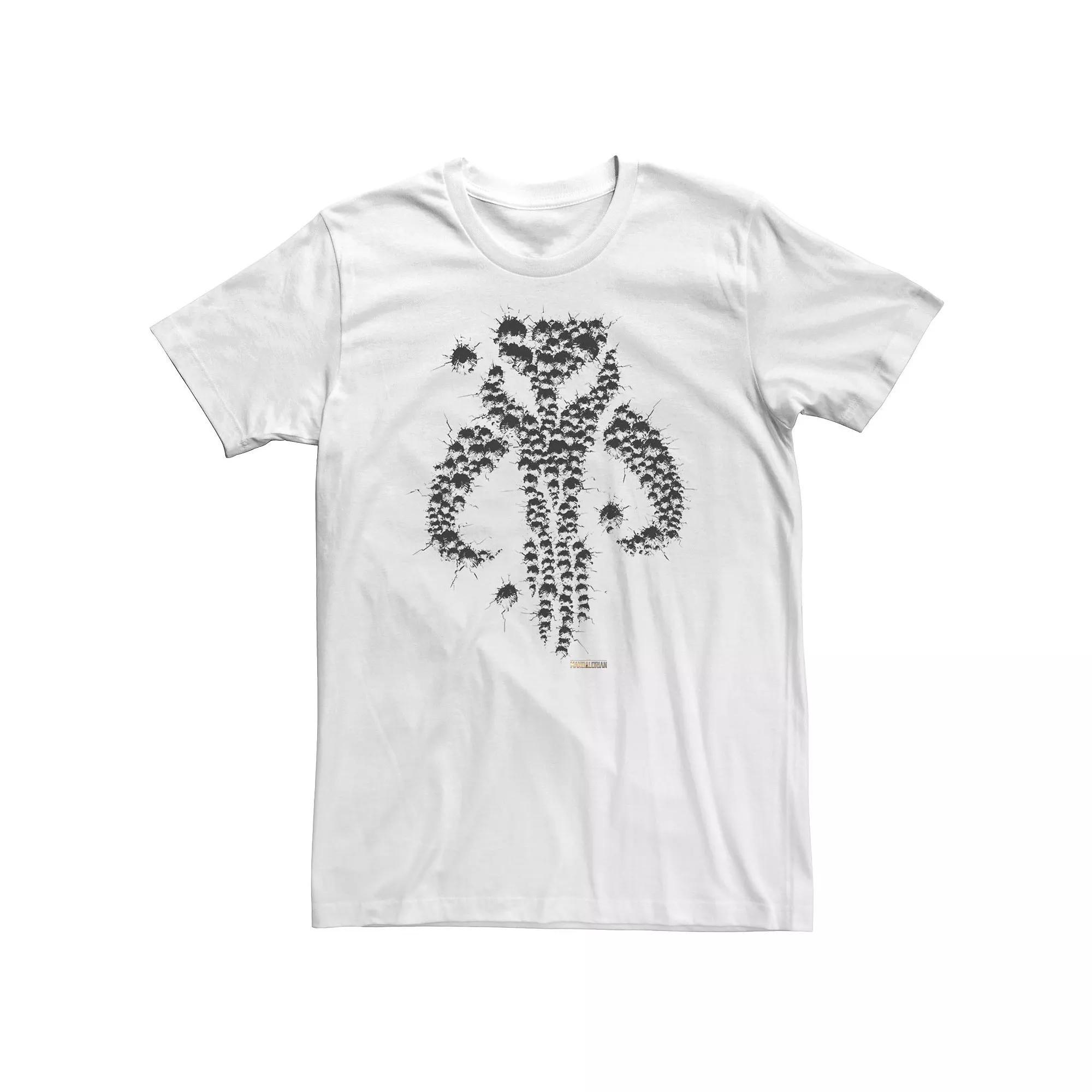 Big & Tall Star Wars The Mandalorian Mythosaur Bullet Hole Tee, Men's, Size: XL Tall, White Product Image