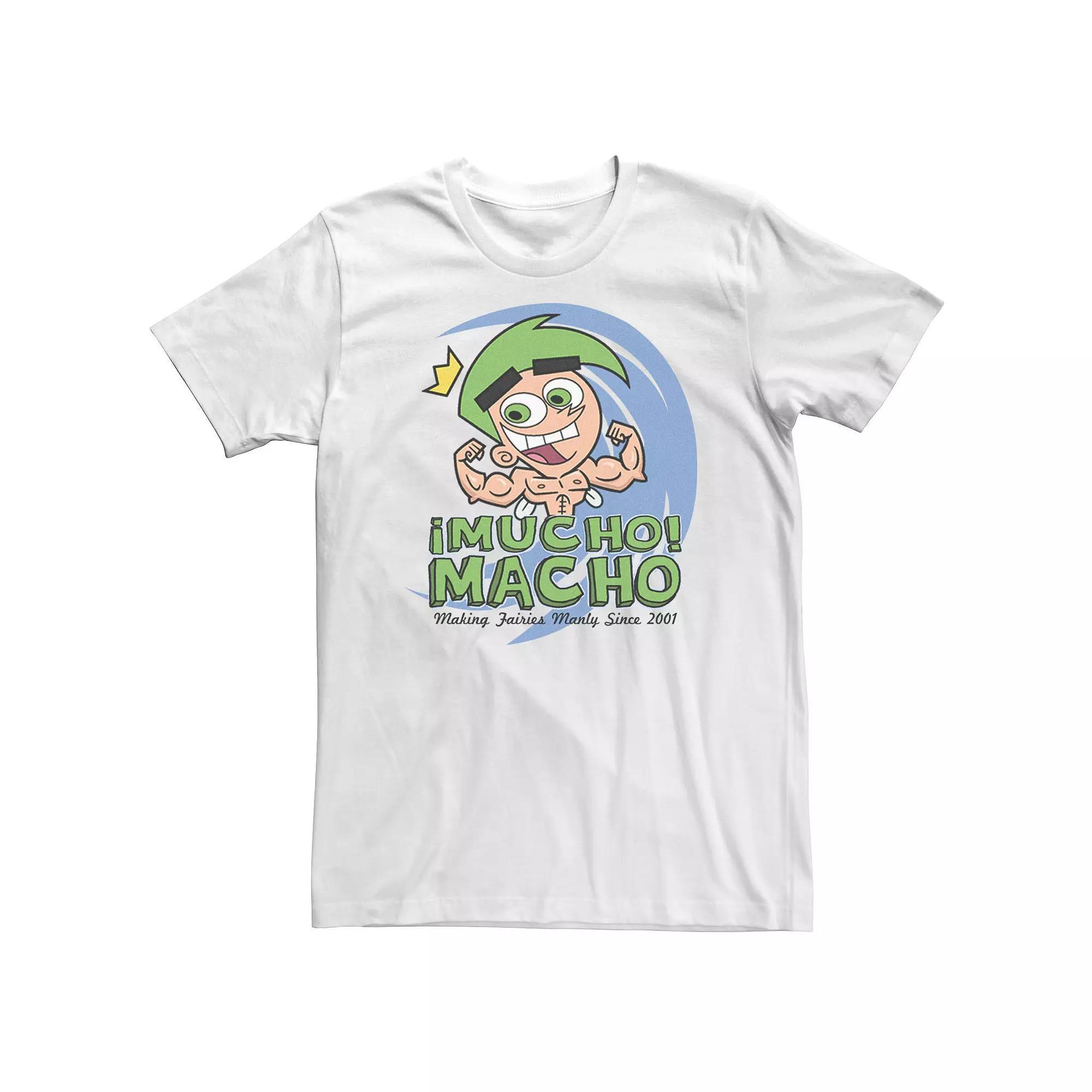 Big & Tall Nickelodeon Fairly OddParents Mucho Macho Tee, Men's, Size: XXL Tall, White Product Image