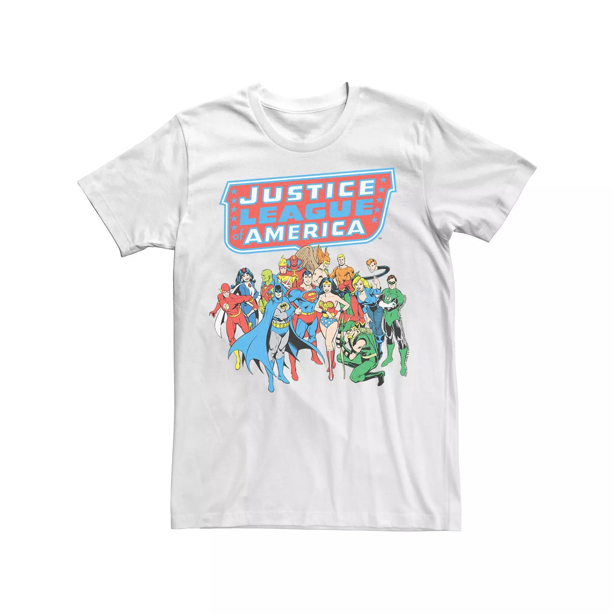 Men's Justice League All Justice Logo Tee, Size: XXL, White Product Image