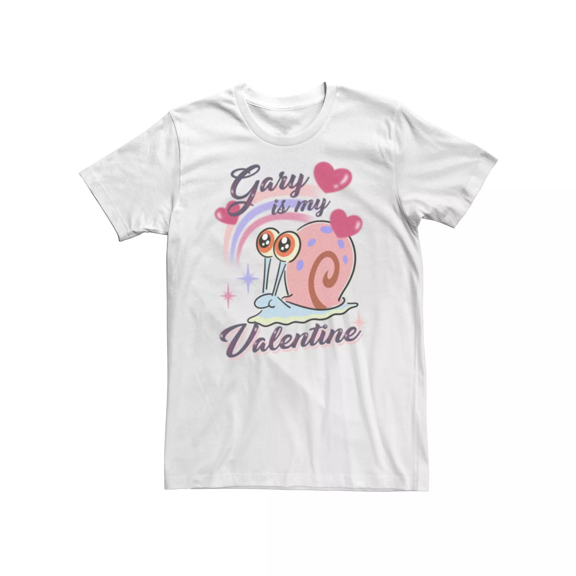 Big & Tall Spongebob Squarepants Gary Is My Valentine Heart Theme Tee, Men's, Size: 4XL, White Product Image