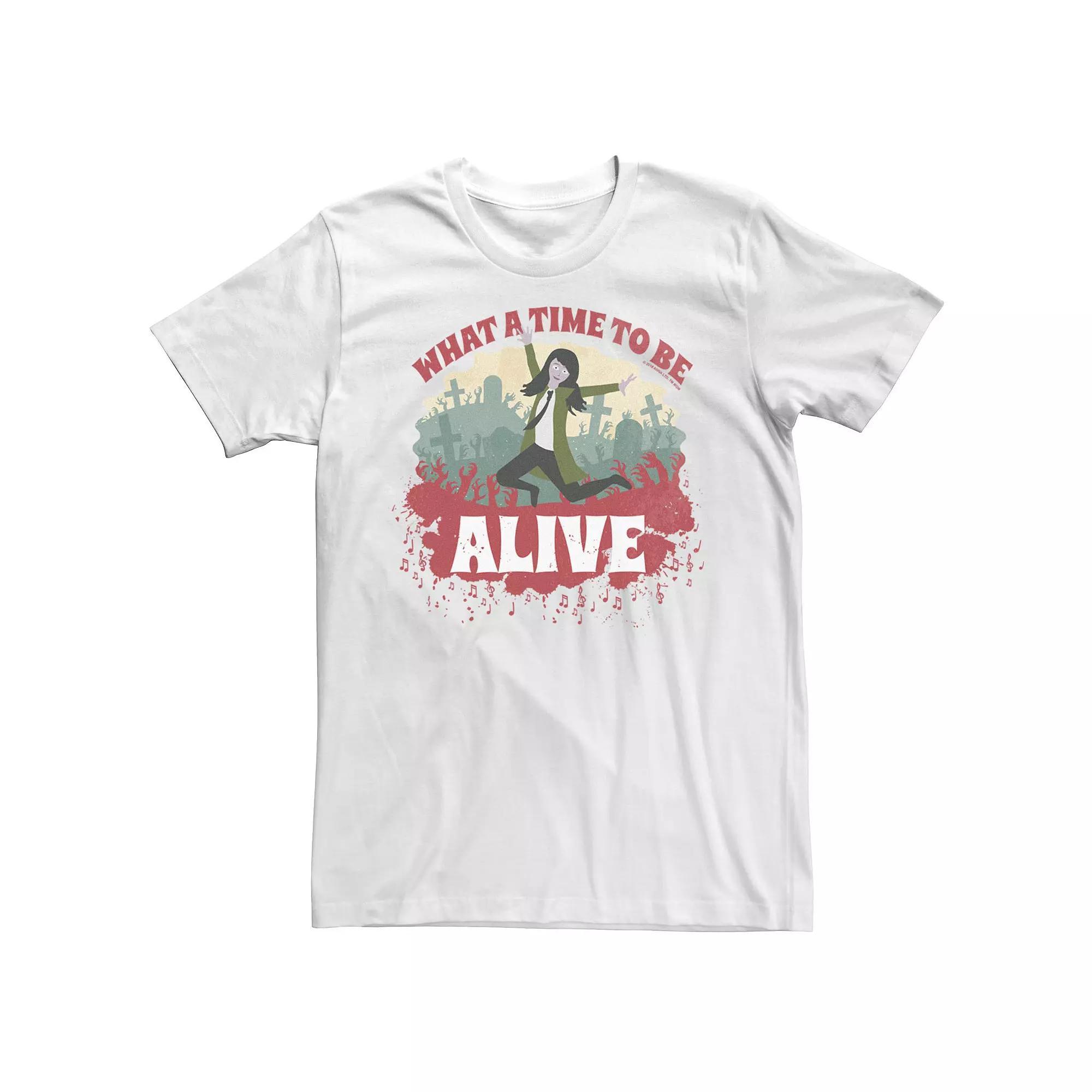 Men's Anna and the Apocalypse What A Time To Be Alive Jumping for Joy Tee, Size: 3XL, White Product Image