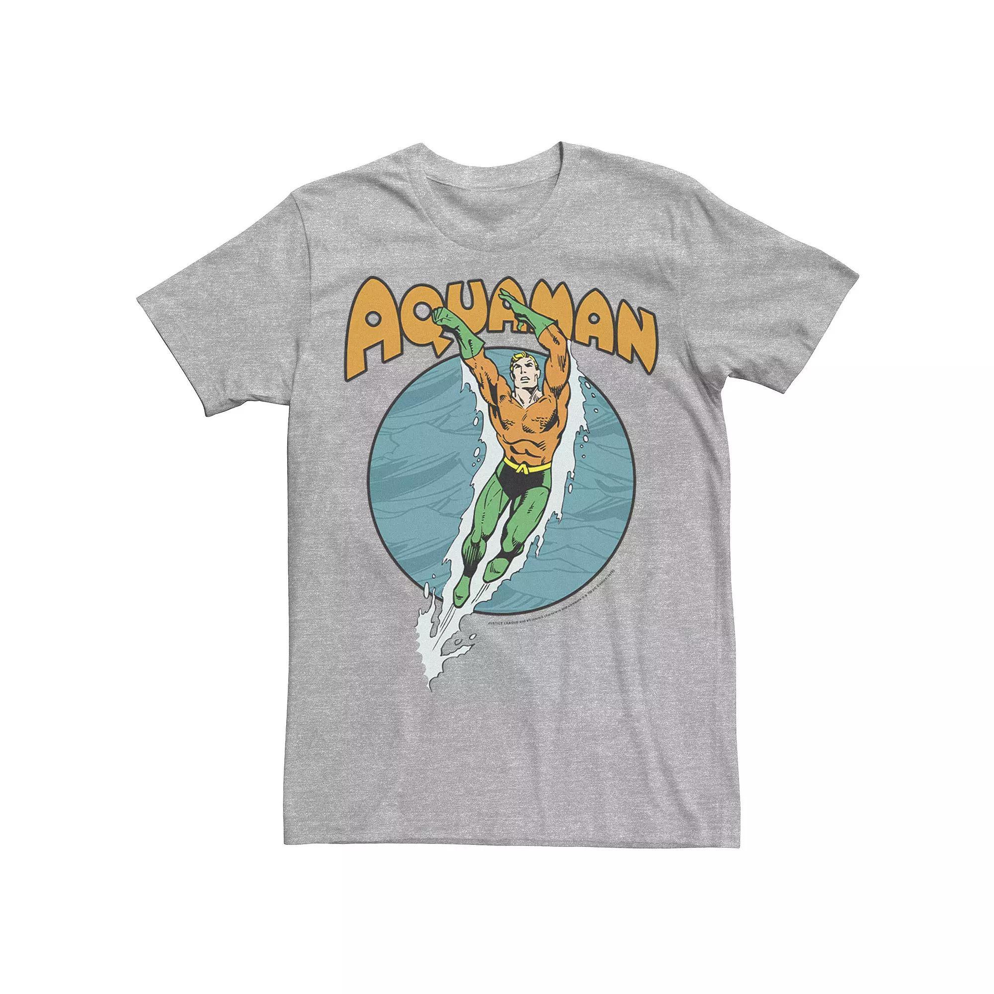Men's DC Comics Aquaman Swimming Dance Tee, Size: Large, Light Blue Product Image