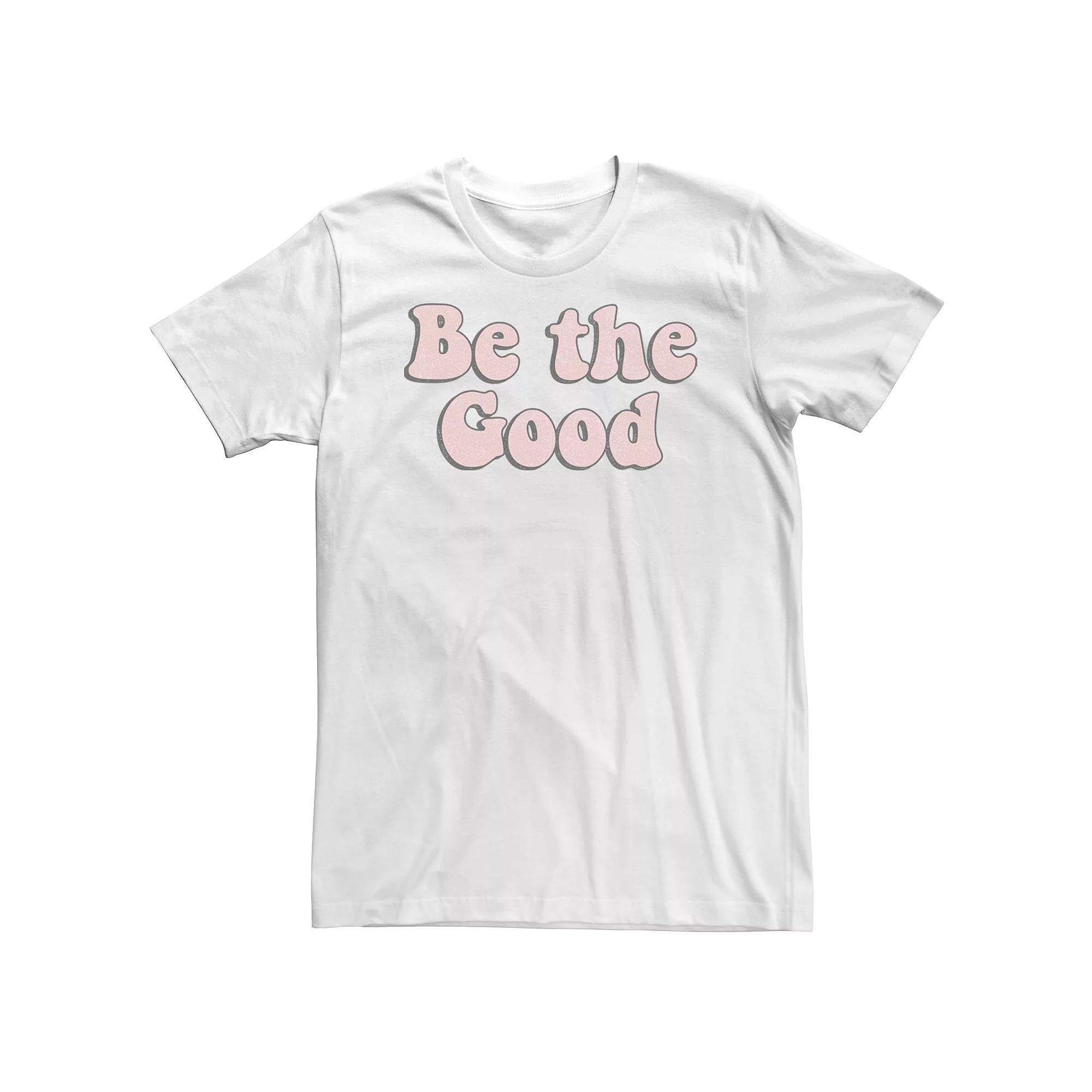 Big & Tall Trendy "Be The Good" Text Tee, Men's, Size: 3XL Tall, White Product Image