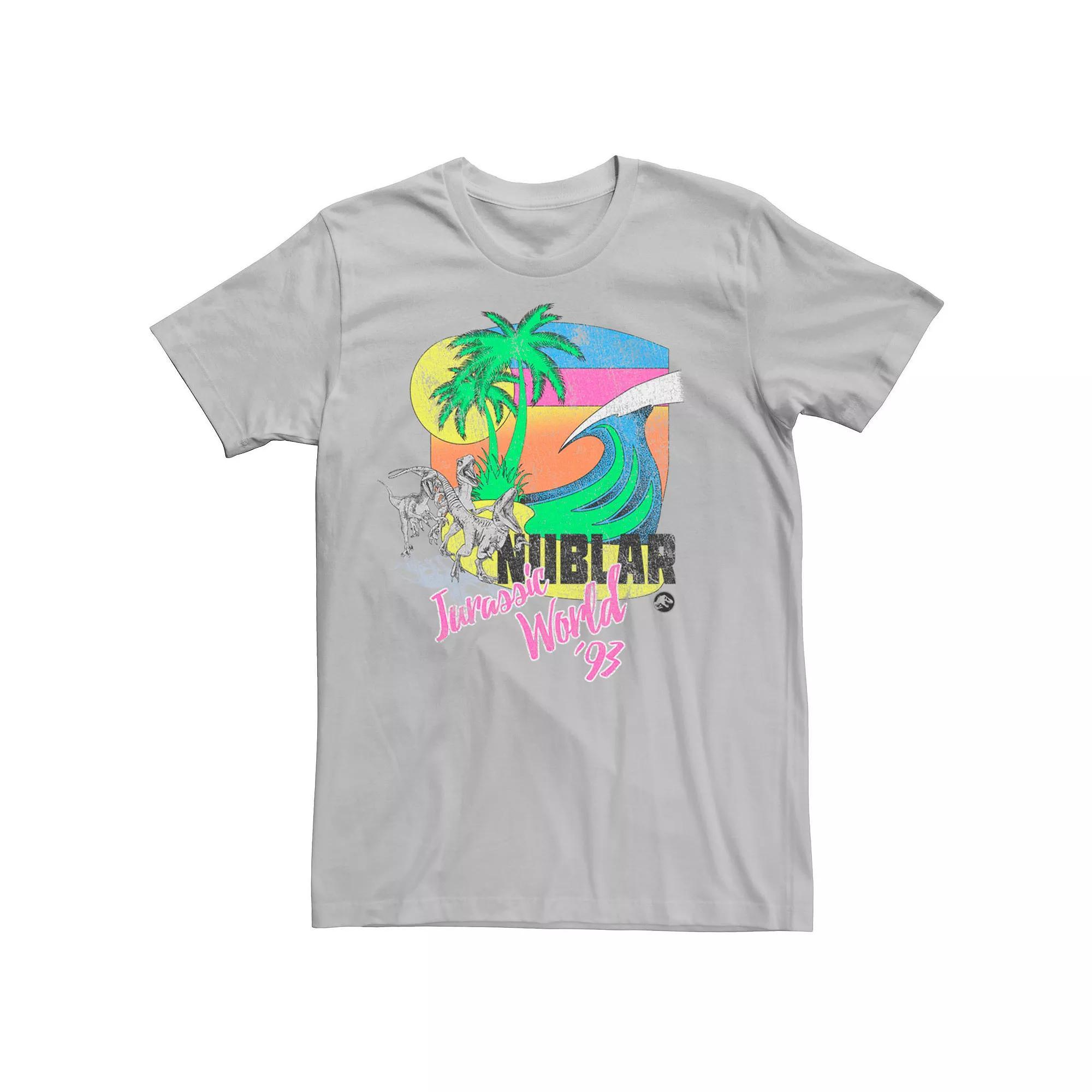 Men's Jurassic World Isla Nublar Raptor Beach Graphic Tee, Size: XXL, Silver Product Image