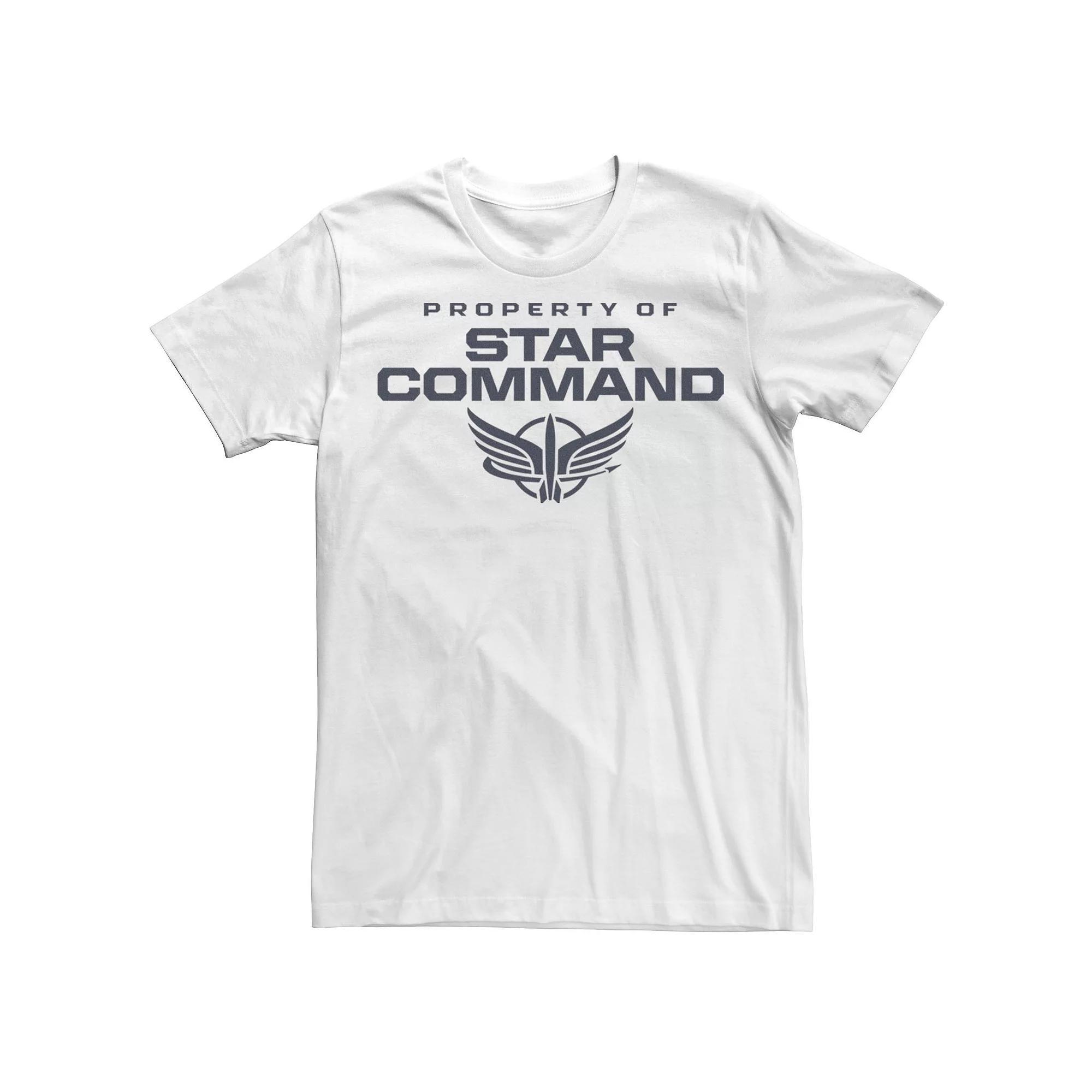 Disney / Pixar's Lightyear Men's Property Of Star Command Logo Tee, Size: XXL, Athletic Grey Product Image