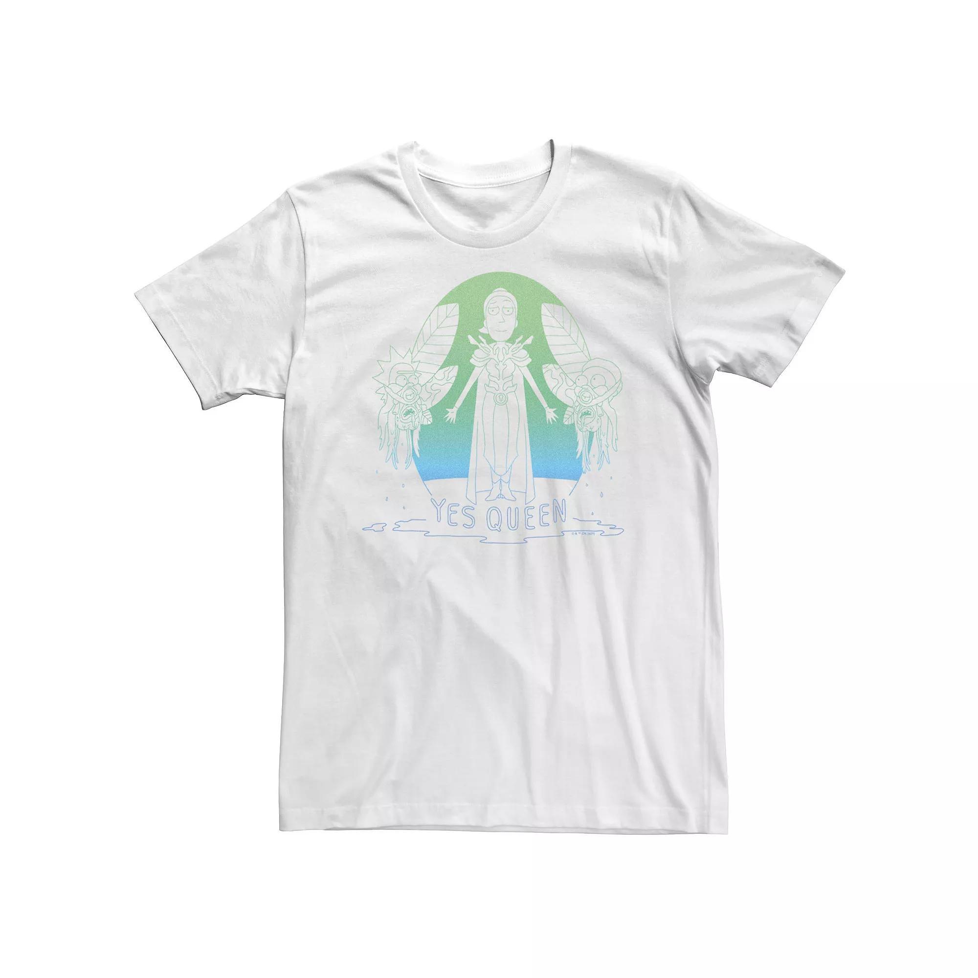 Big & Tall Rick & Morty Yes Queen Summer Tee, Men's, Size: 3XL, White Product Image