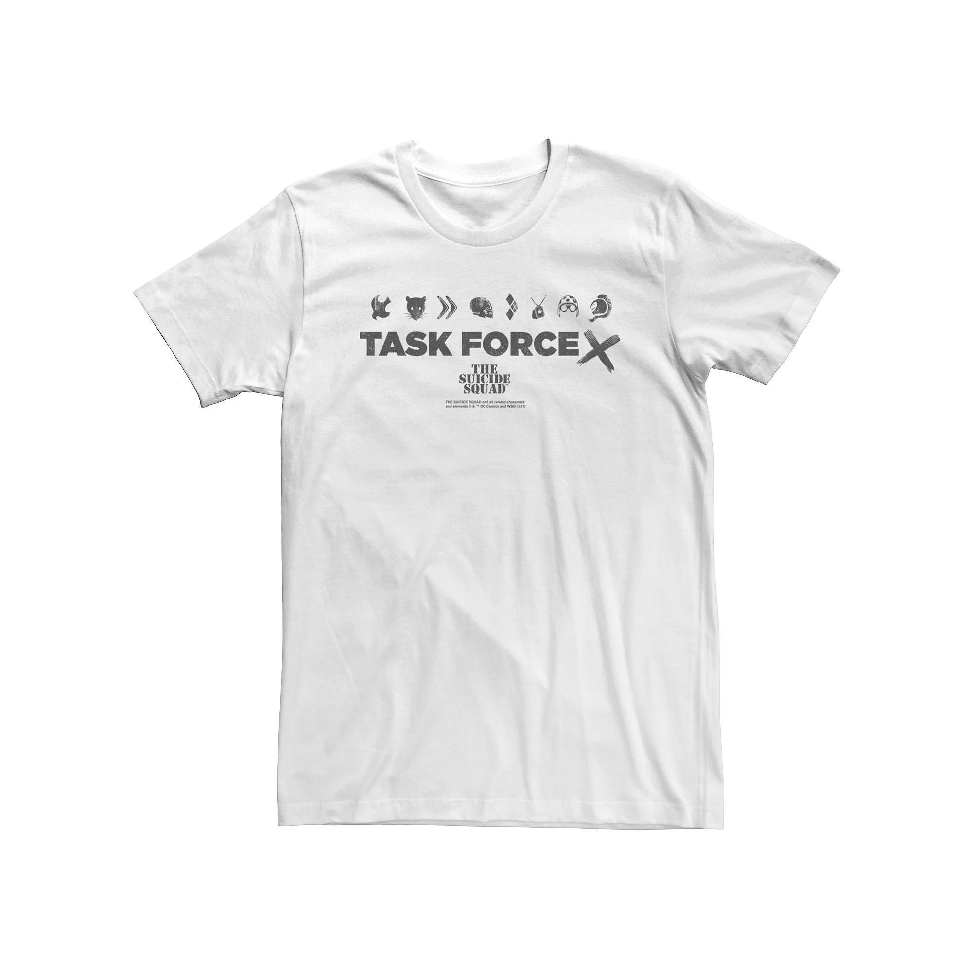 Big & Tall The Suicide Squad Task Force X Tee, Men's, Size: 3XL Tall, White Product Image