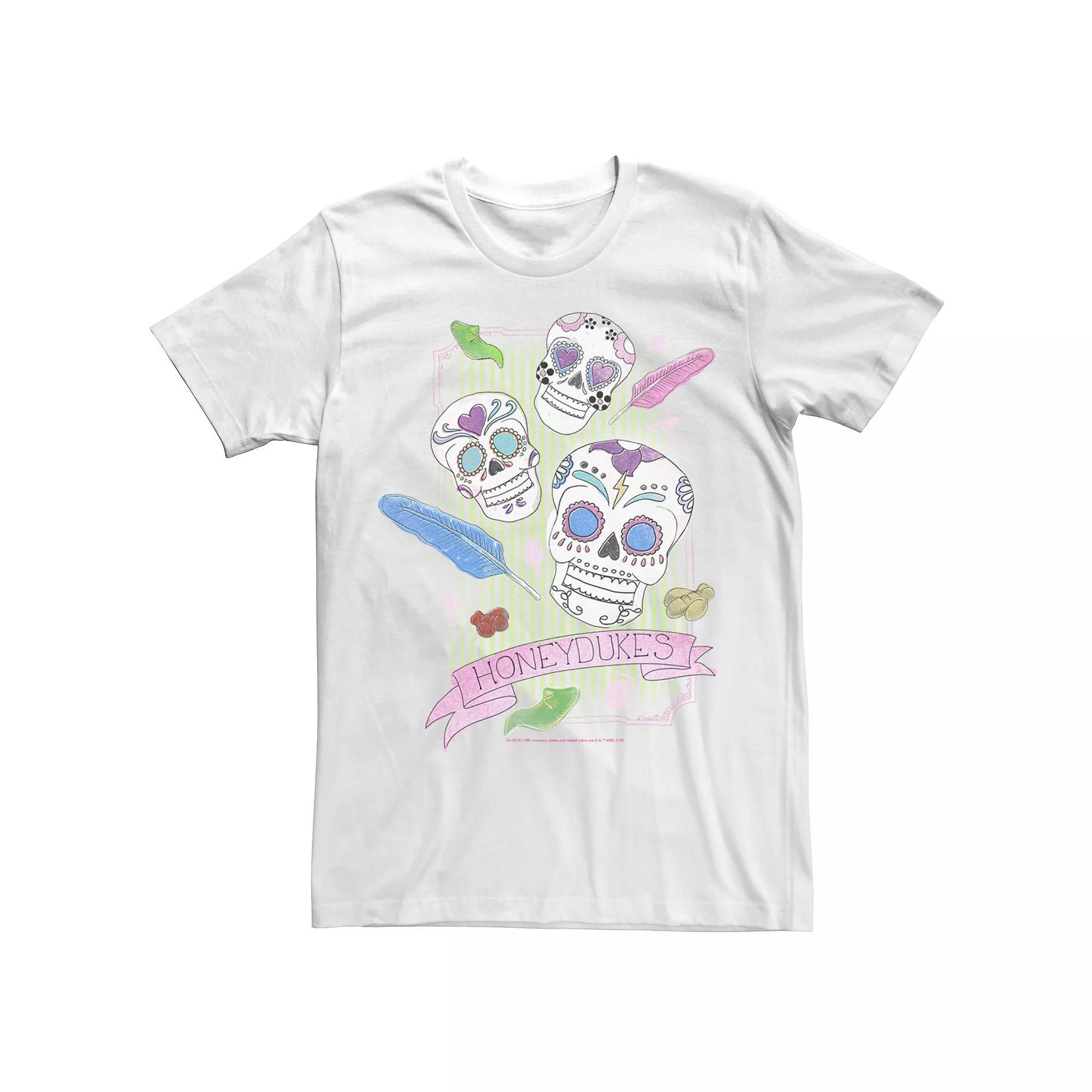 Men's Deathly Hallows 2 Honeydukes Sugar Skulls Tee, Size: Large, White Product Image