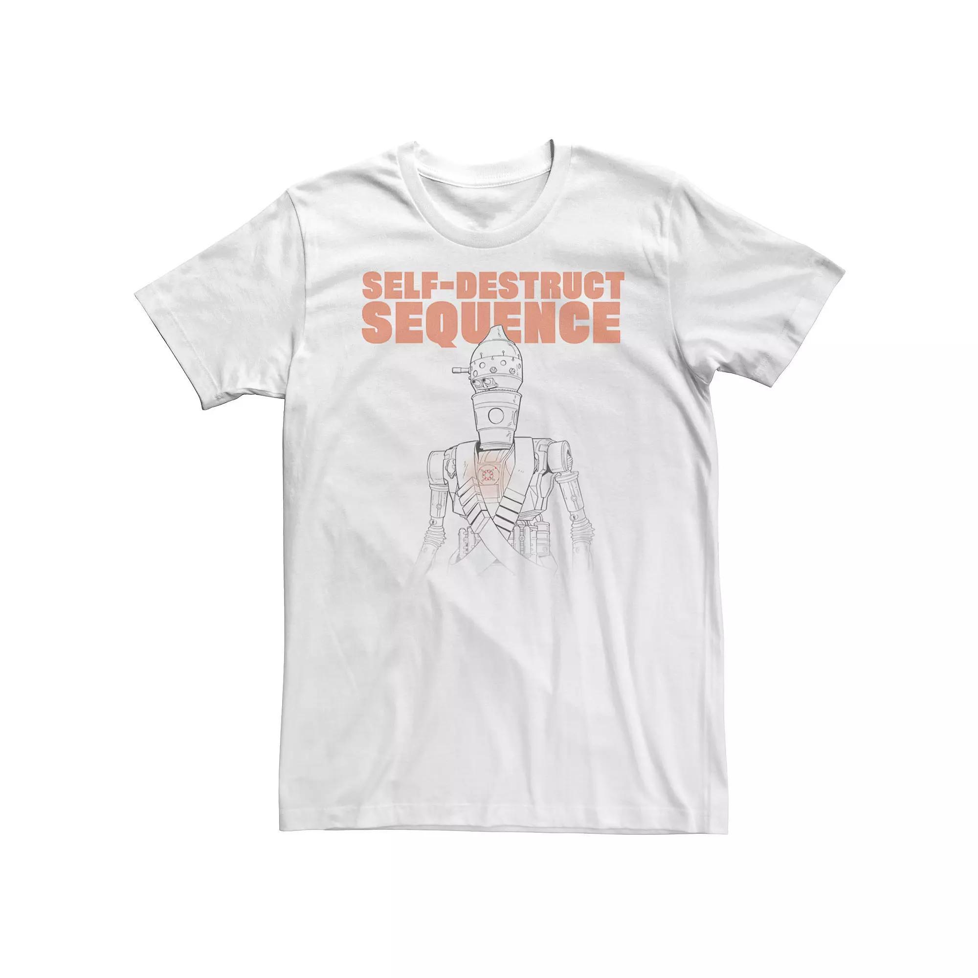 Big & Tall Star Wars The Mandalorian IG-11 Self-Destruct Sequence Tee, Men's, Size: XL Tall, White Product Image