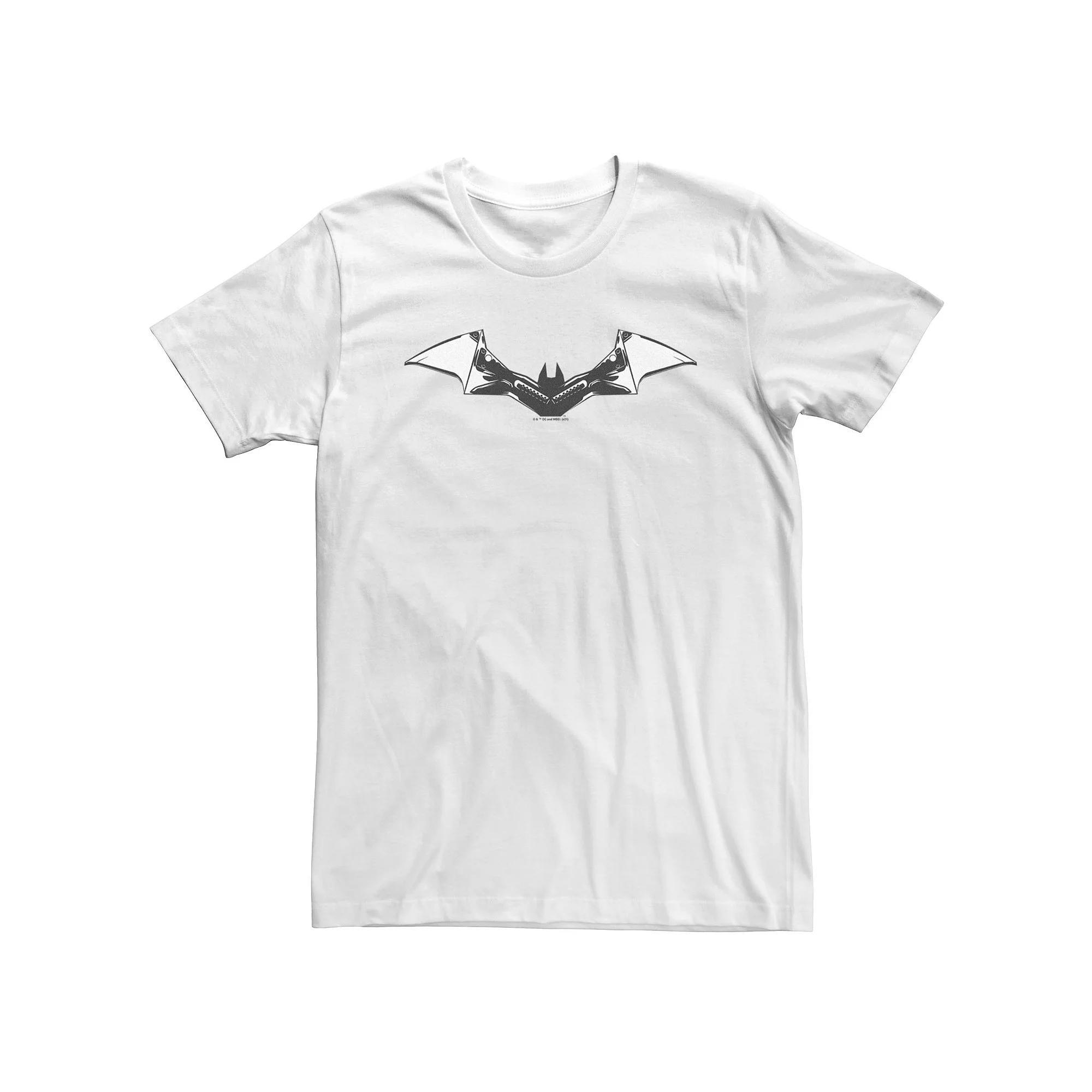 Big & Tall DC Batman Line Art Batman Logo Tee, Men's, Size: 4XL Tall, White Product Image