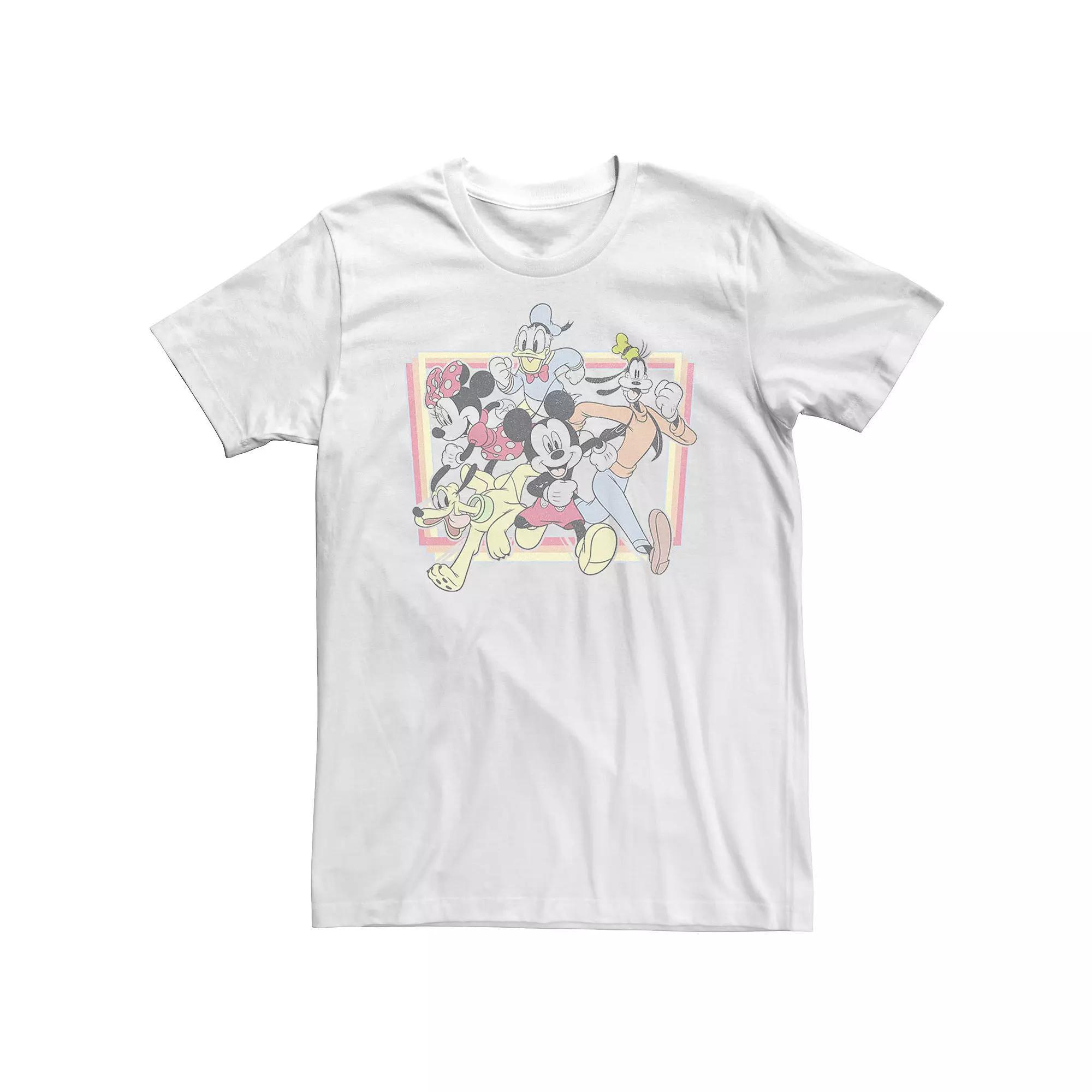 Big & Tall Disney Mickey Mouse & Friends Burst Through Portrait Tee, Men's, Size: XXL Tall, White Product Image