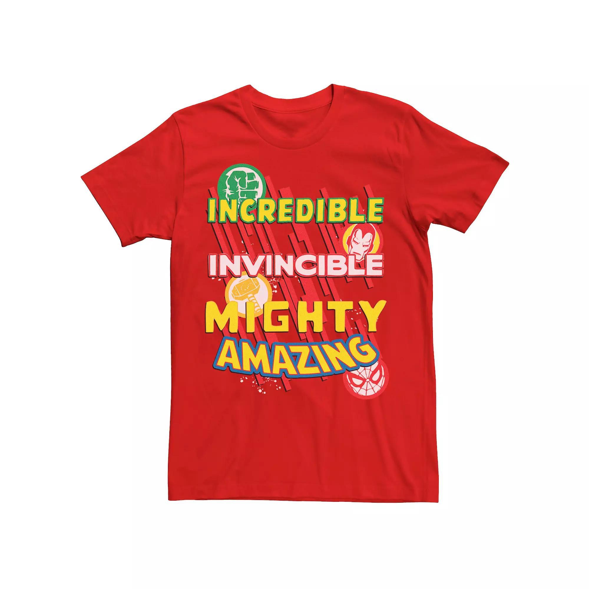Men's Marvel Avengers Icons Amazing Father's Day Tee, Size: Medium, Red Product Image