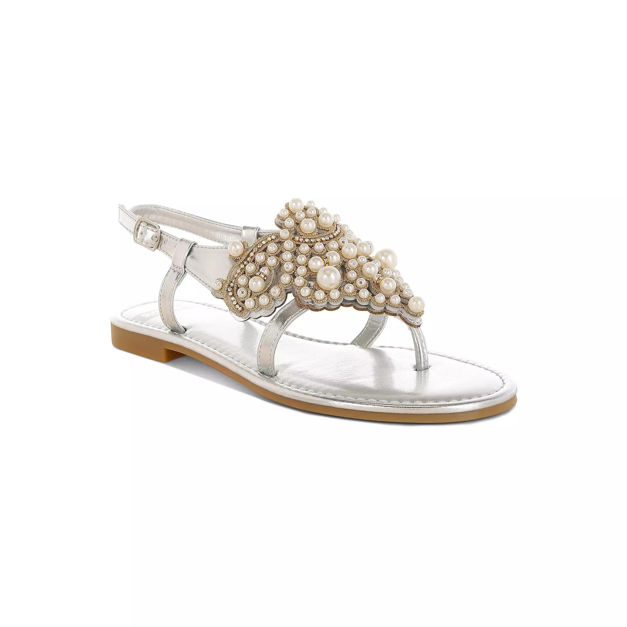 Rag & Co. Opazie Women's Sandals, Size: 10, Silver Product Image