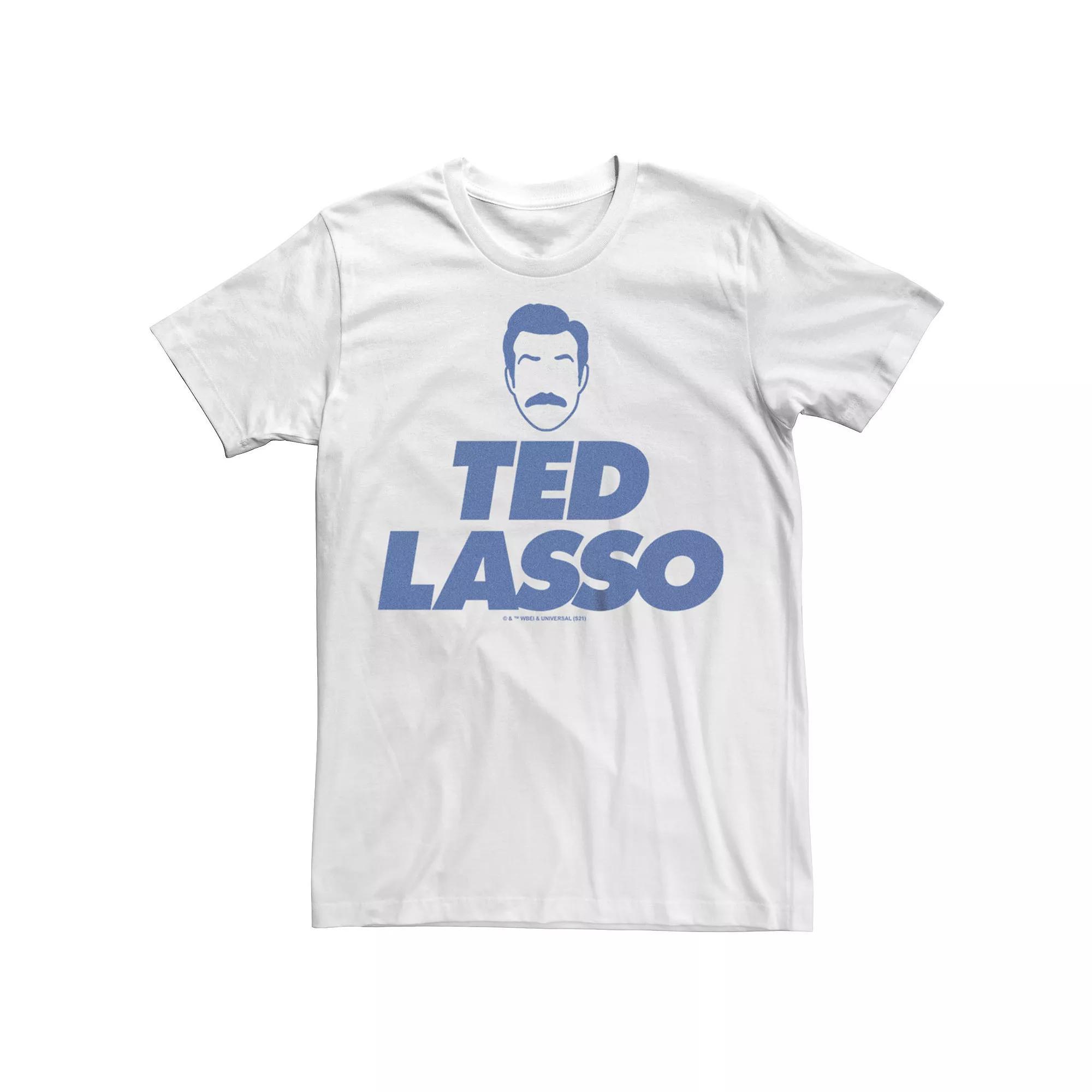 Men's Ted Lasso Face Icon Graphic Tee, Size: Large, White Product Image