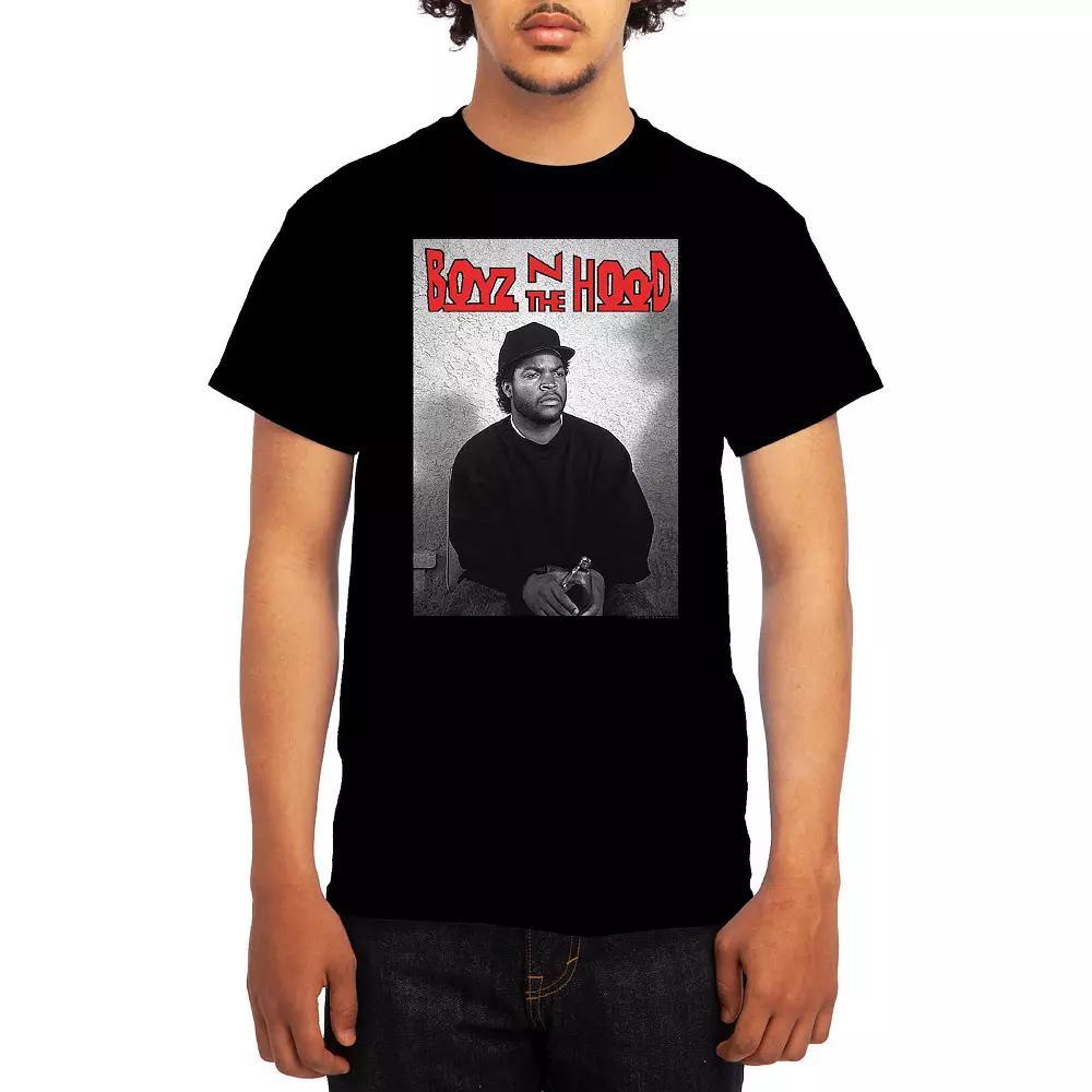 Men's Boyz N' The Hood Logo Doughboy Photo Tee, Size: Medium, Grey Red Product Image