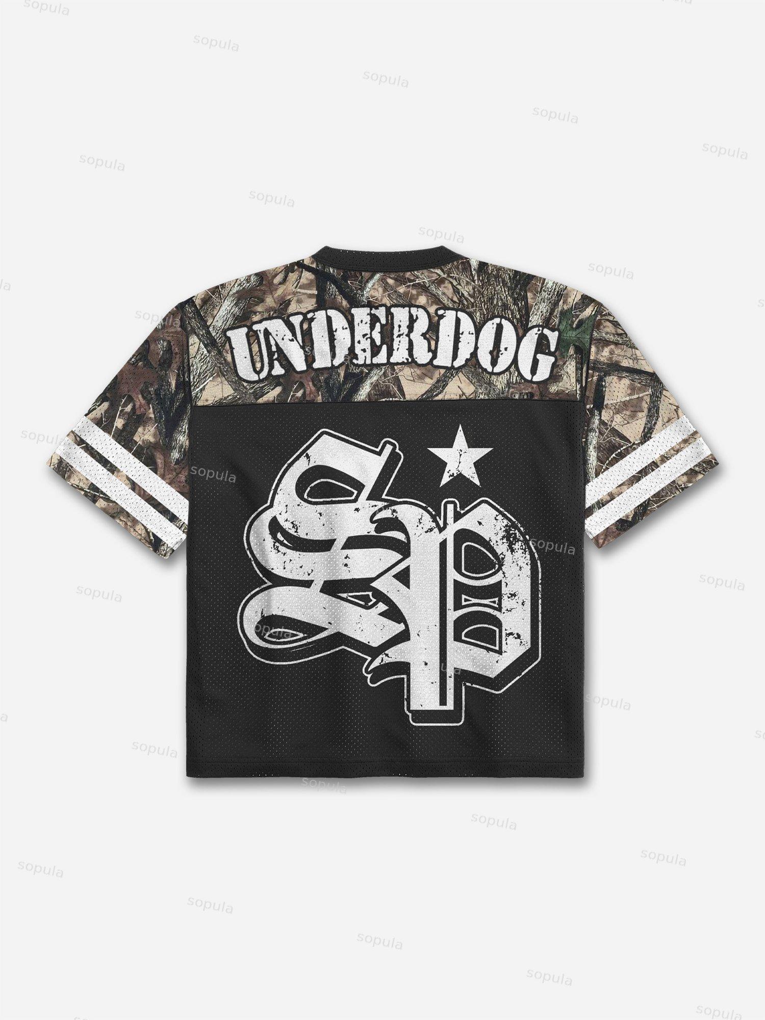 Men's Vintage No.33 Underdog Blokecore Graphic Mesh Football Jersey T-shirt Product Image