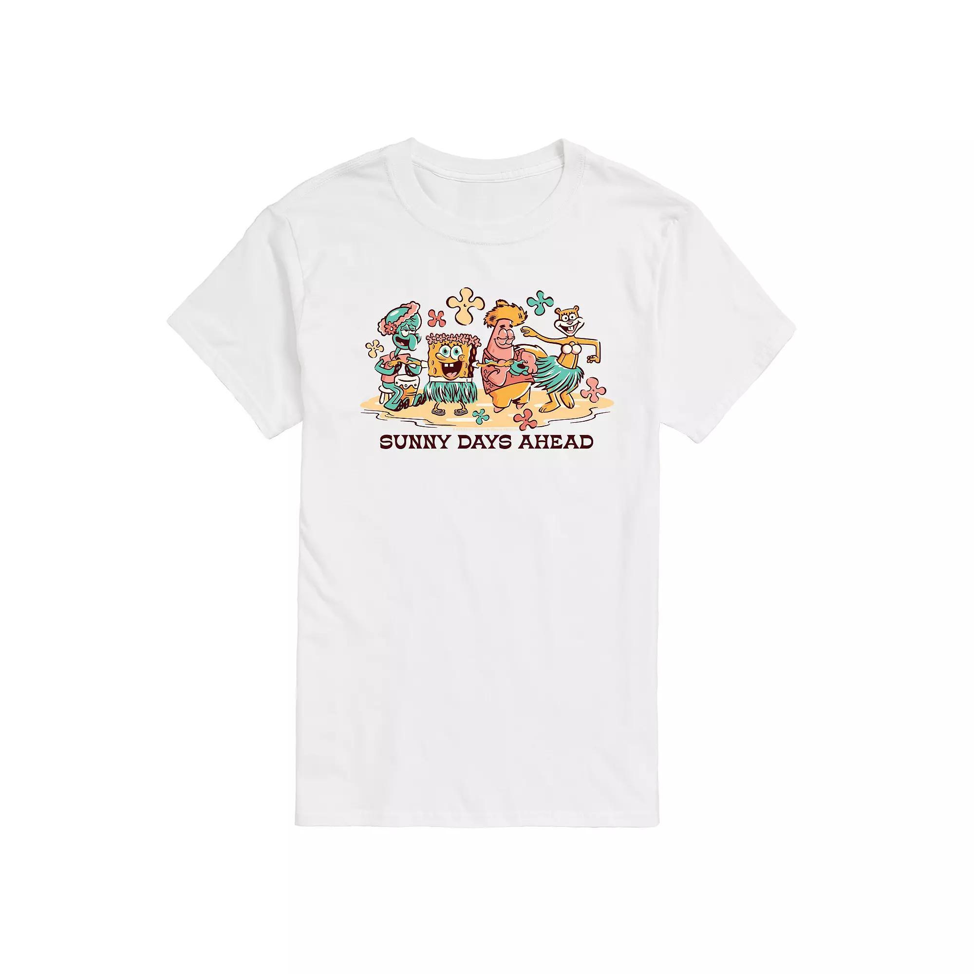 Mens SpongeBob SquarePants Sunny Days Ahead Graphic Tee Product Image