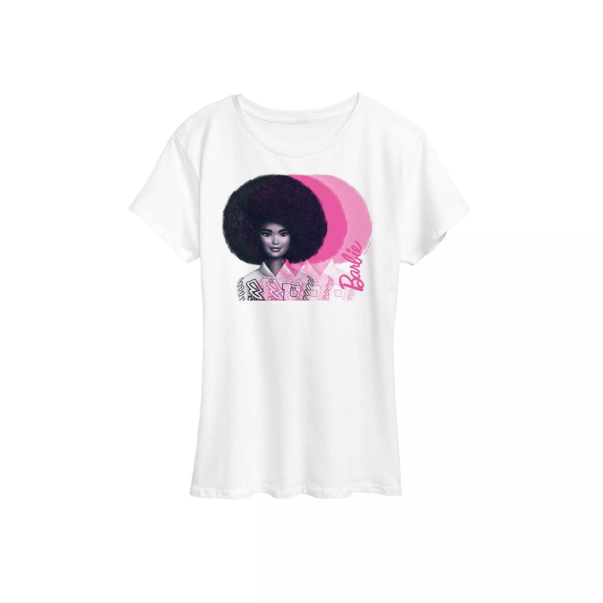 Womens Barbie Black And Pink Graphic Tee, Girls Product Image