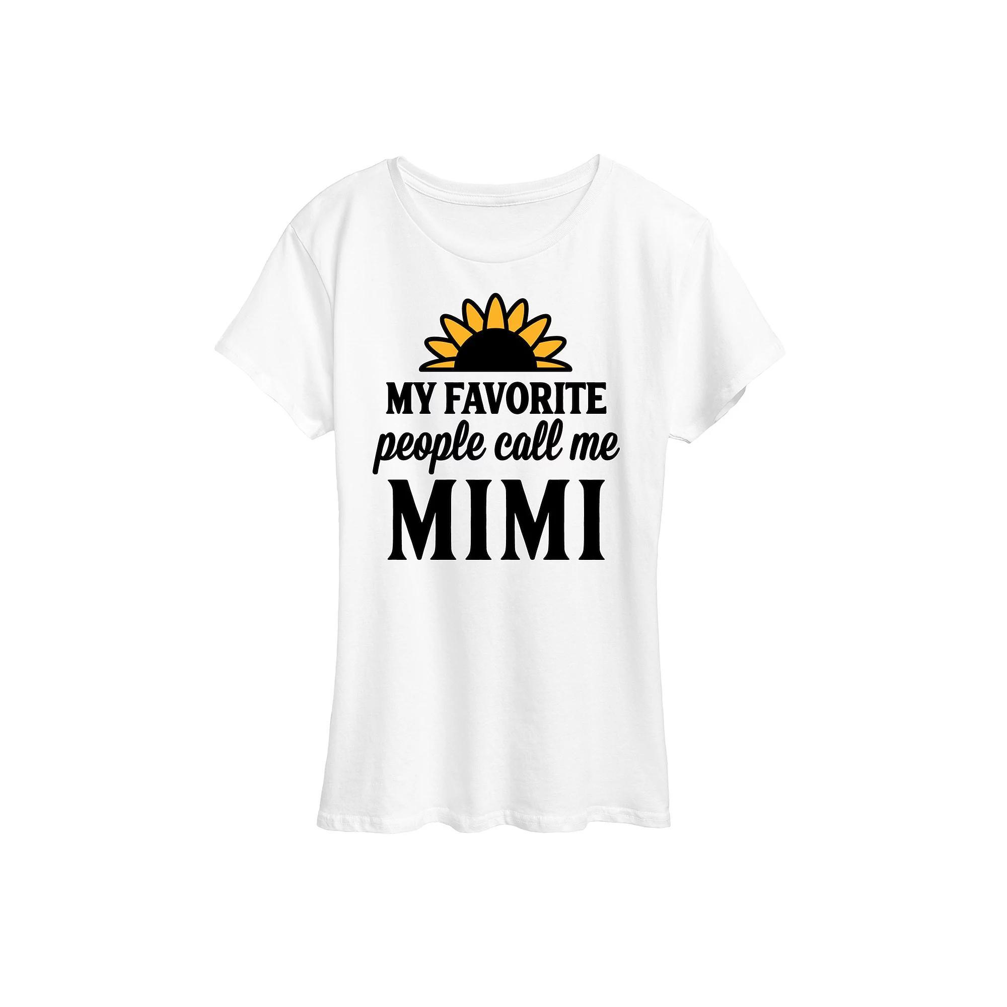 Women's Favorite People Call Me Mimi Graphic Tee, Size: XXL, Beige Product Image