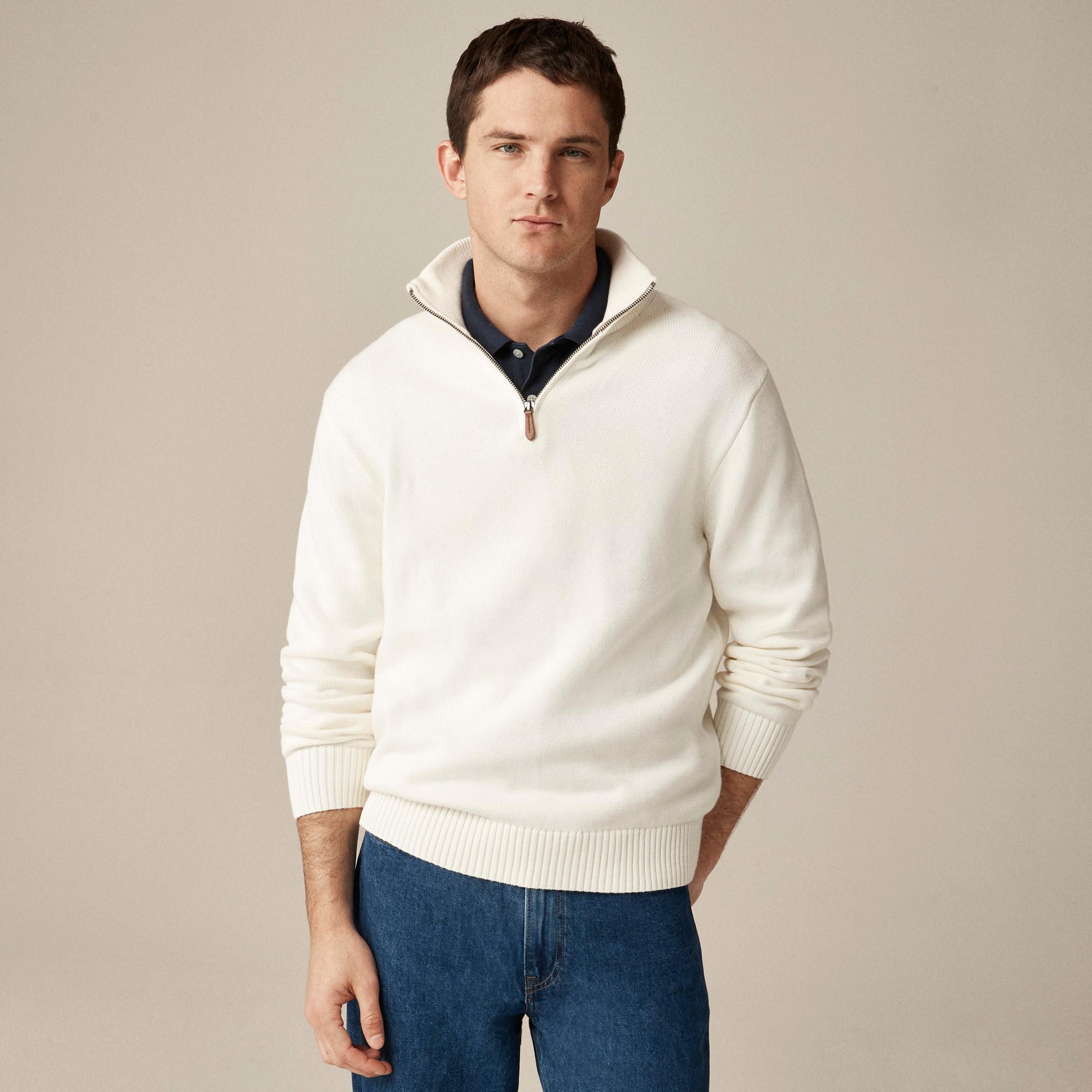 Heritage cotton half-zip sweater Product Image