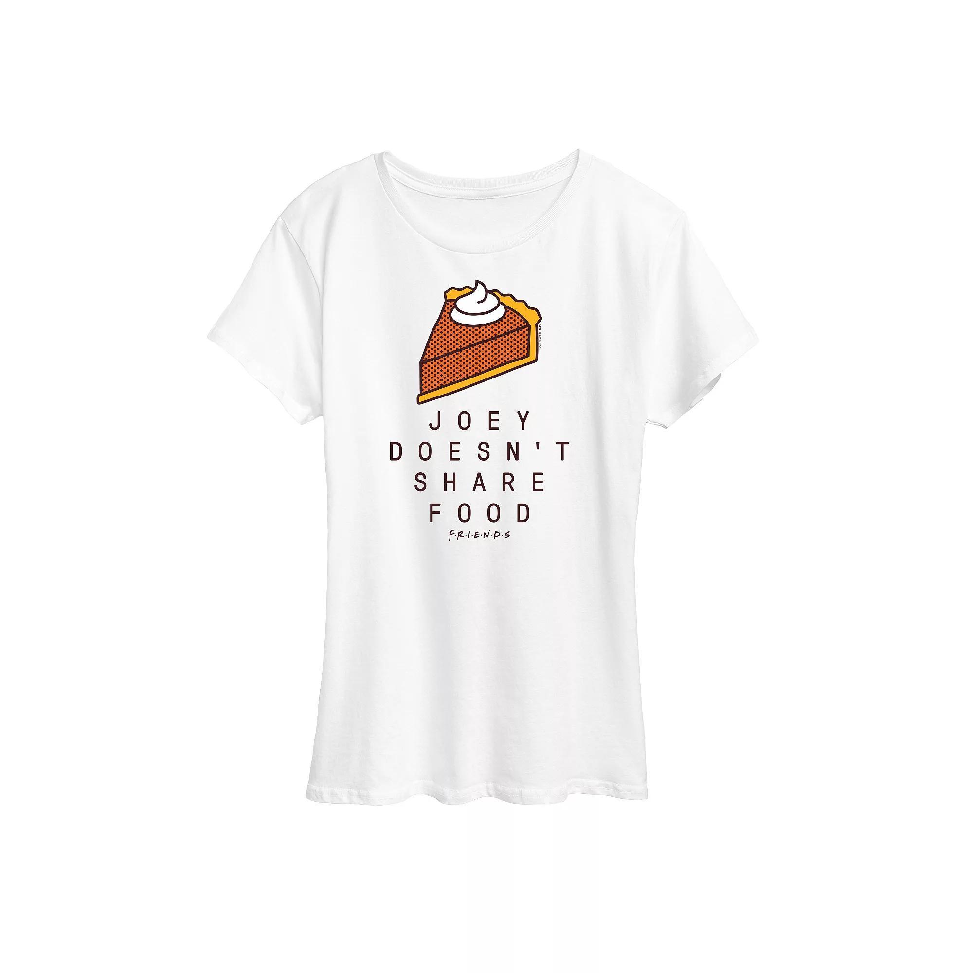Womens Friends Joey Doesnt Share Food Graphic Tee, Girls Product Image