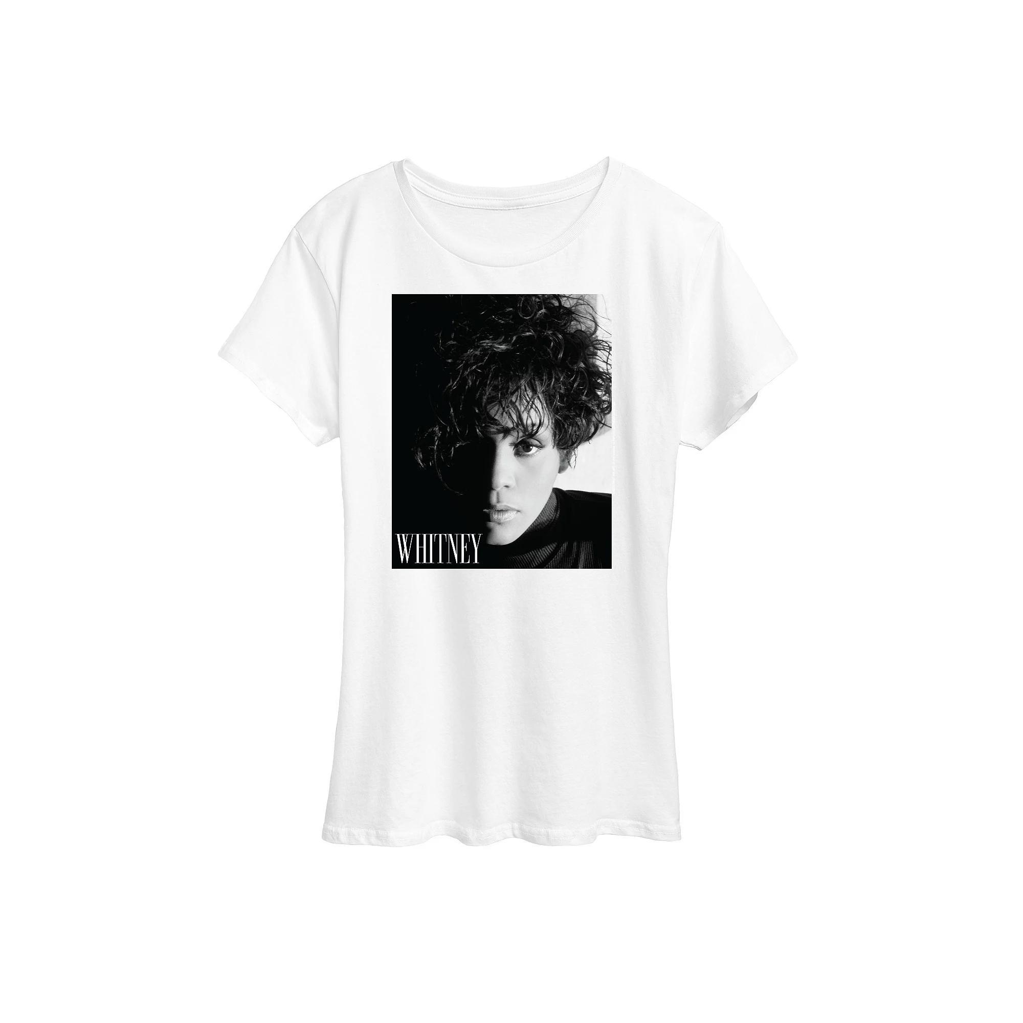 Womens Whitney Houston Box Graphic Tee Grey Gray Product Image