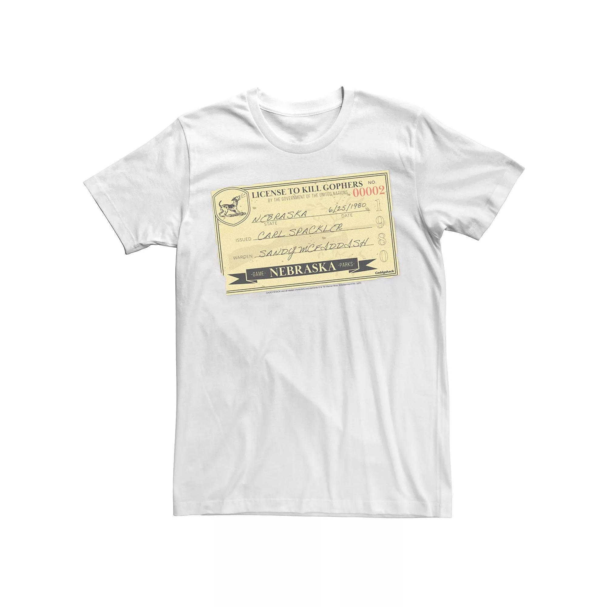 Men's Caddyshack License To Kill Gophers Tee, Size: XL, White Product Image