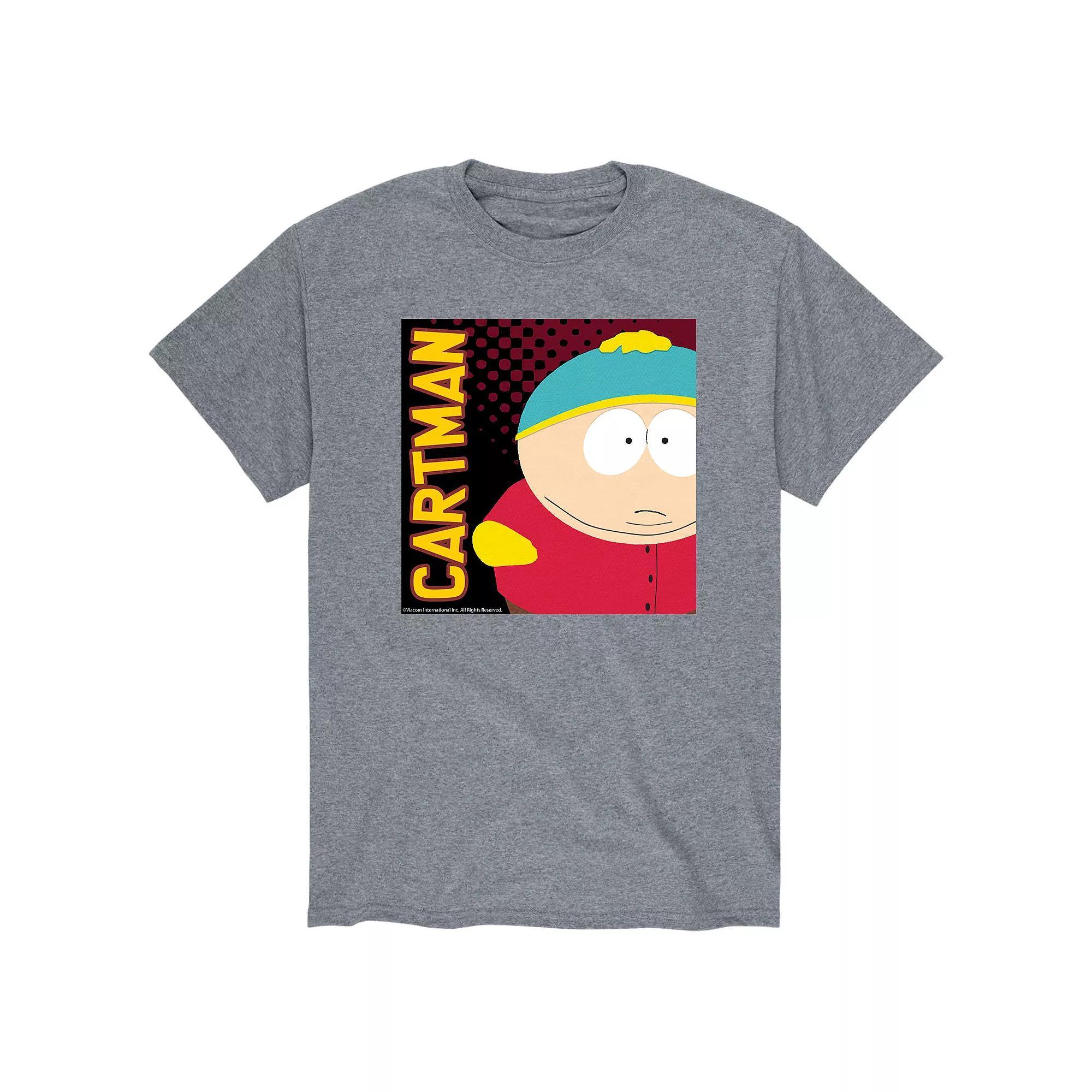 Mens South Park Cartman Tee Athletic Grey Product Image