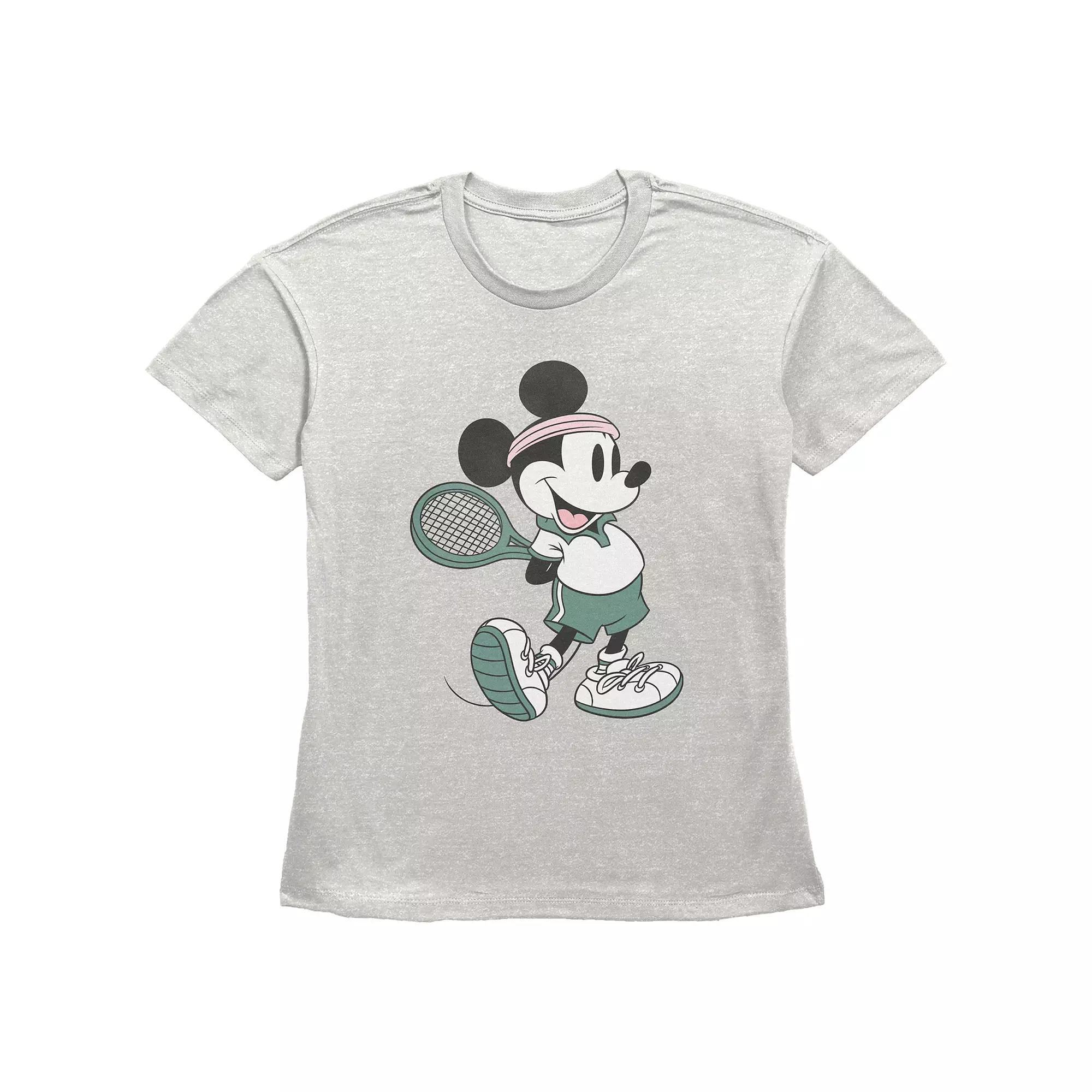 Disney's Mickey Mouse Vintage Tennis Player Women's Graphic Tee, Size: XL, Oatmeal Product Image