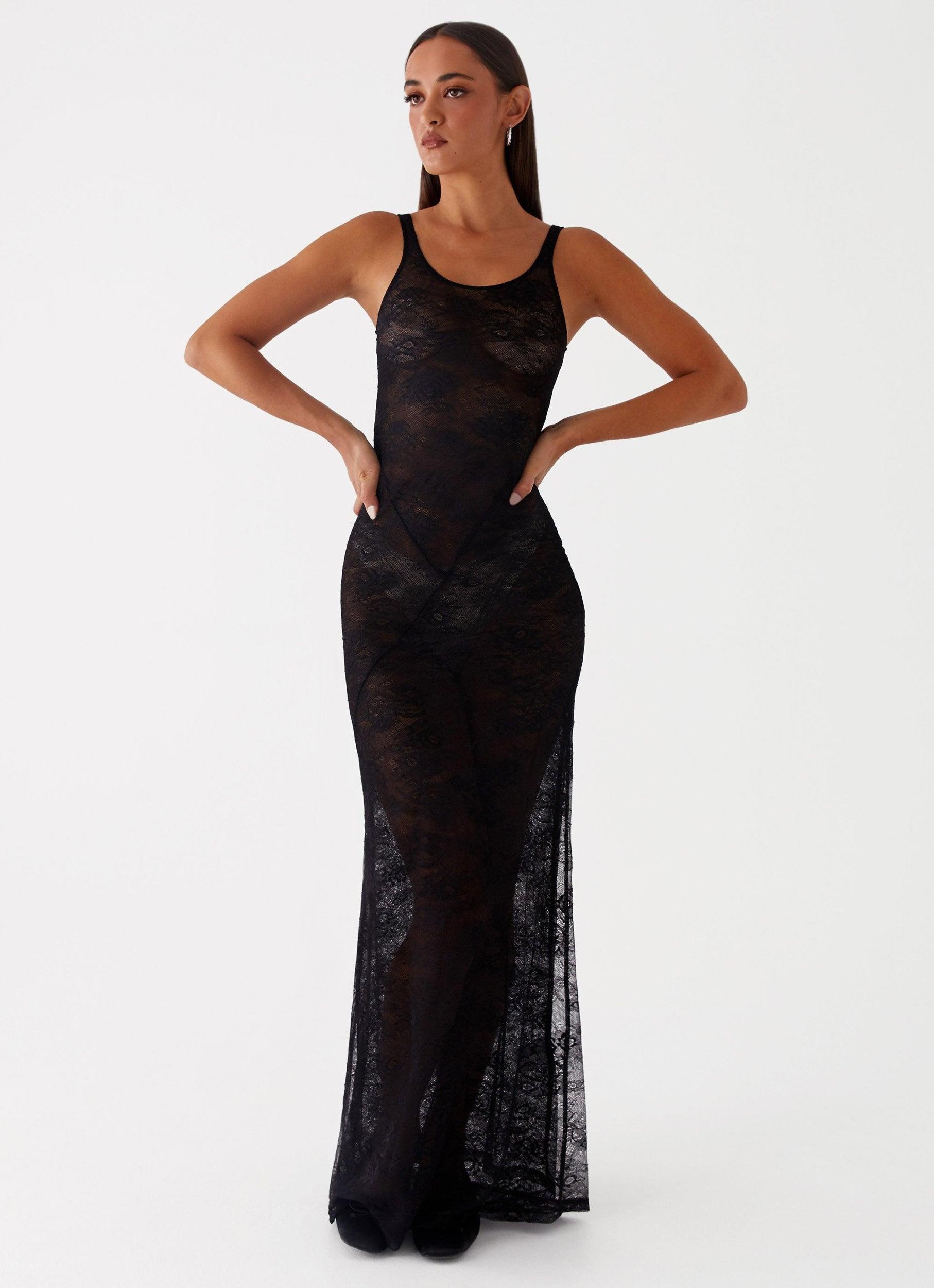 Maybe Next Time Maxi Dress - Black Girls Product Image