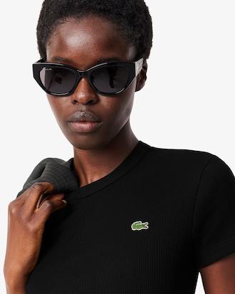 Slim Fit Ribbed Cotton T-shirt Product Image